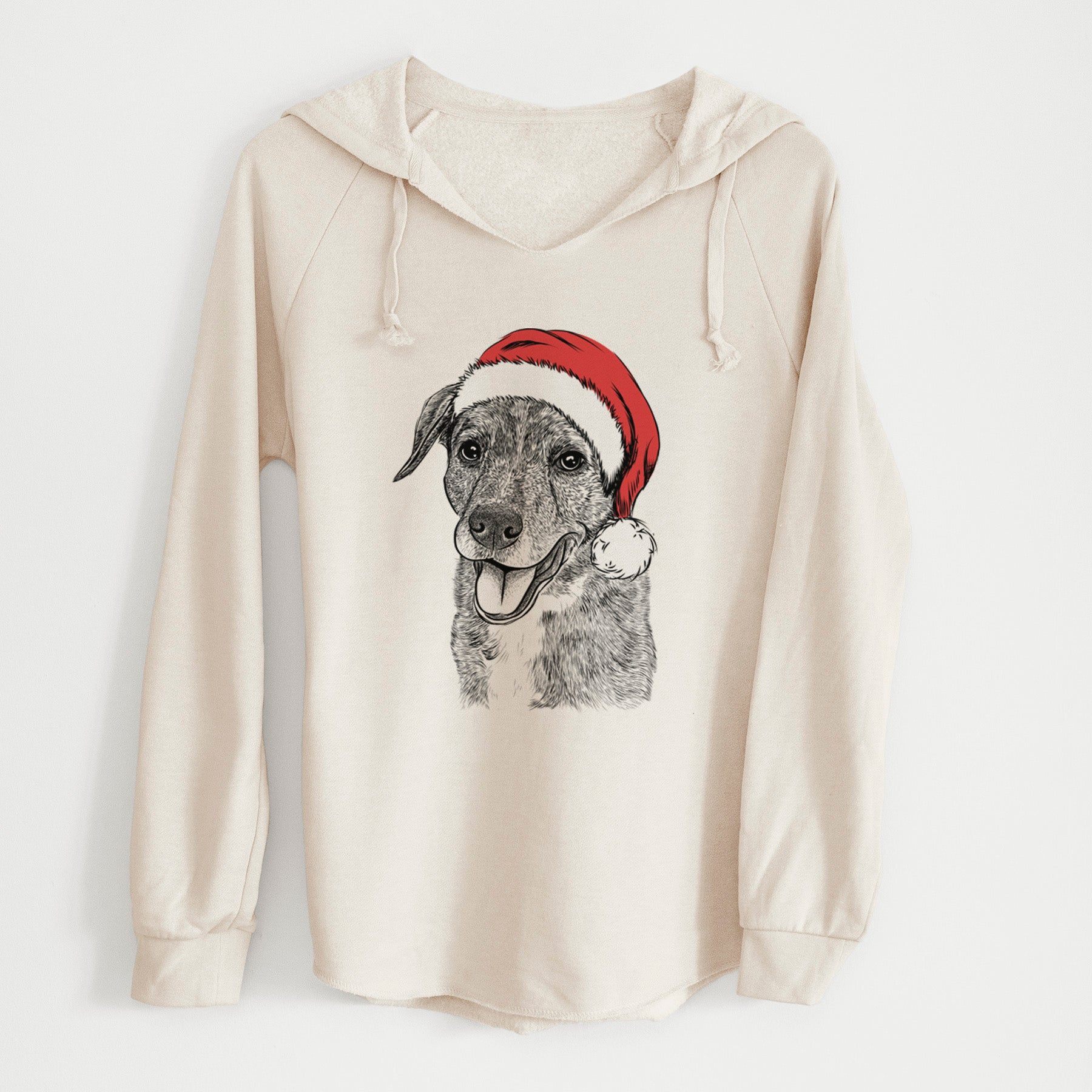 Santa Wally the Mixed Breed - Cali Wave Hooded Sweatshirt