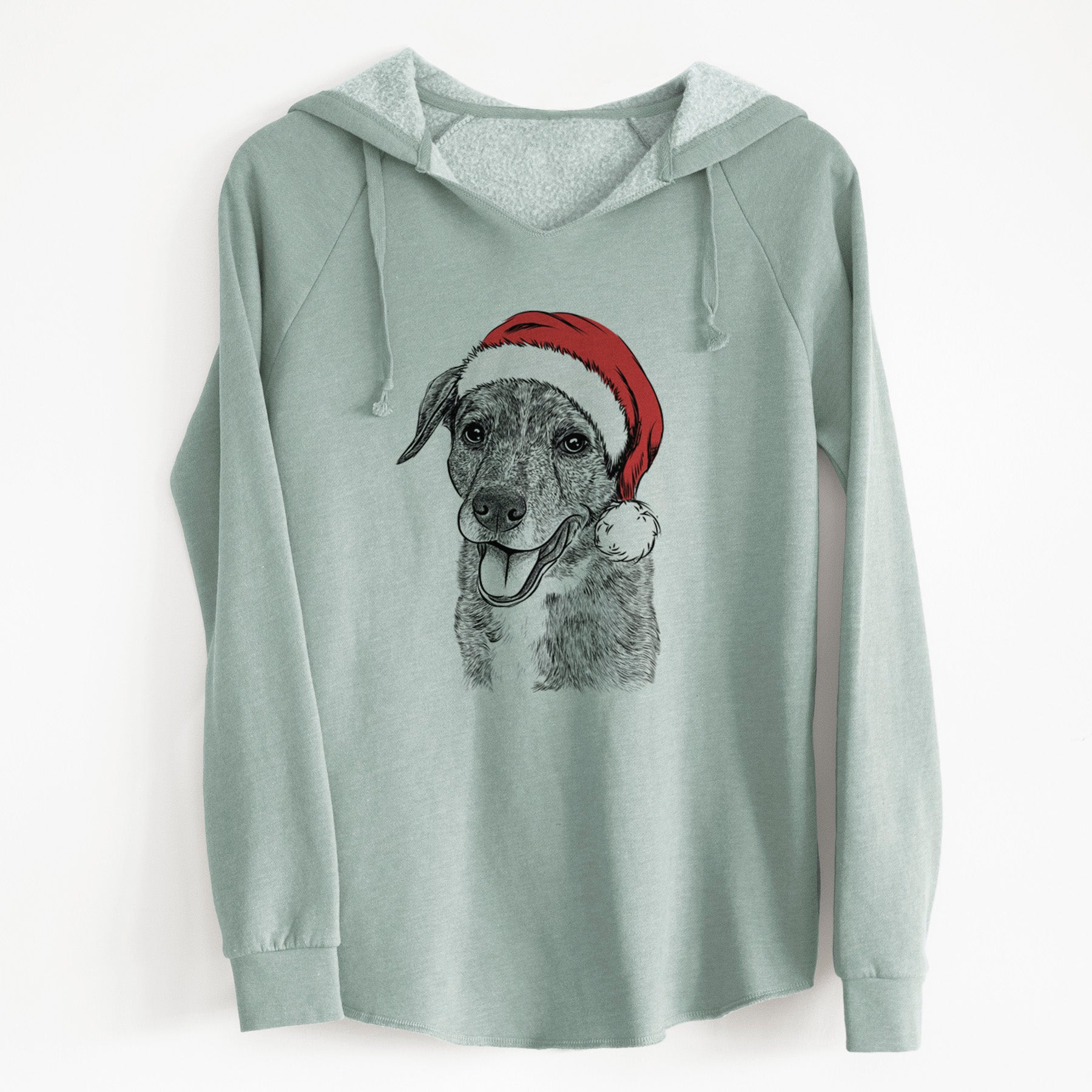Santa Wally the Mixed Breed - Cali Wave Hooded Sweatshirt