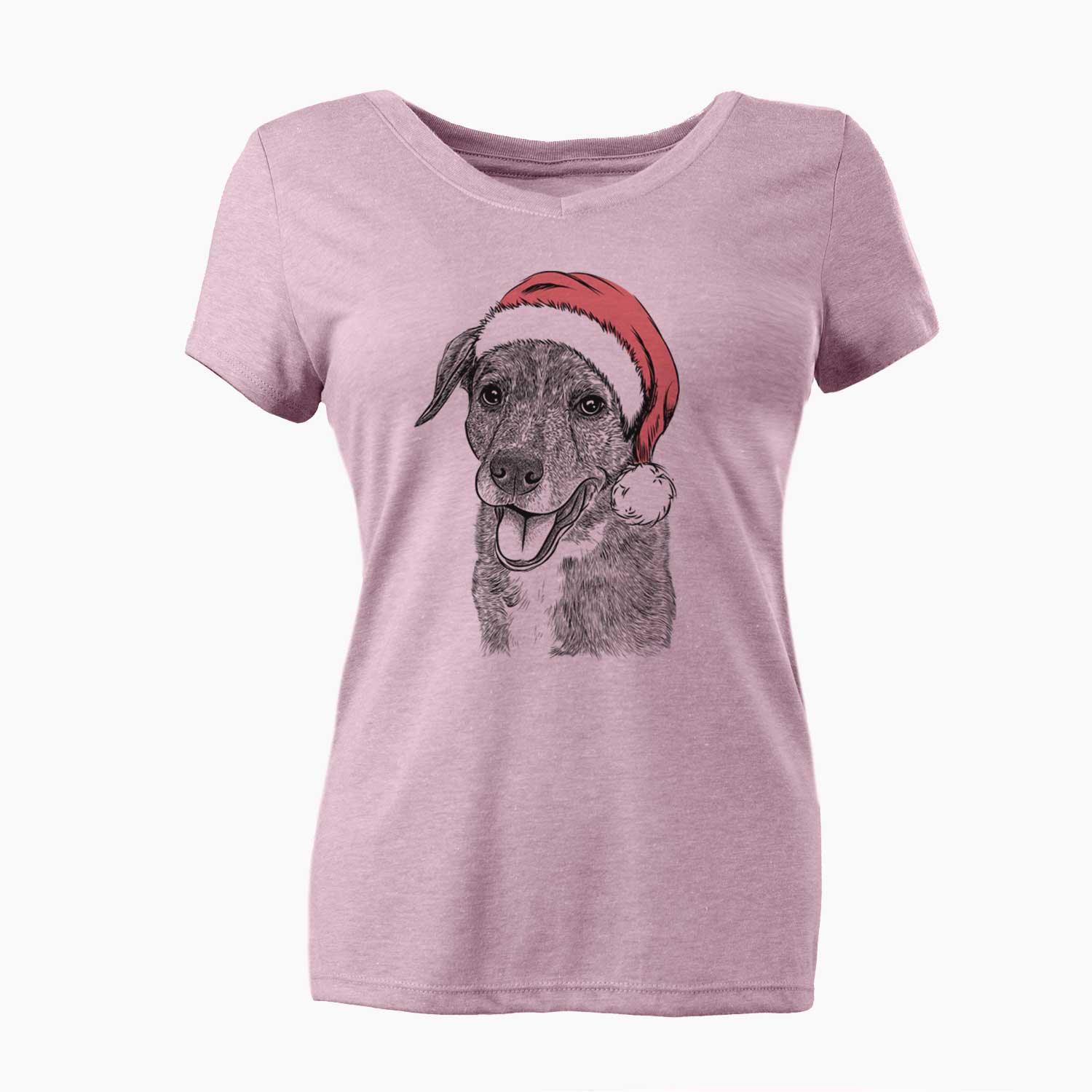 Santa Wally the Mixed Breed - Women's V-neck Shirt