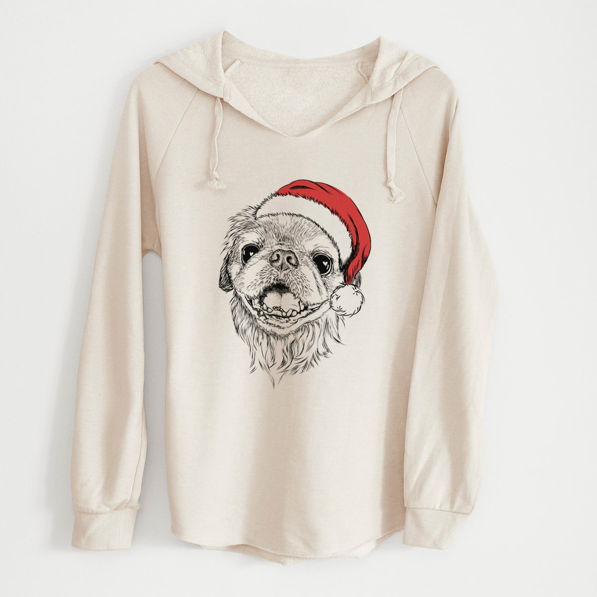 Santa Wally the Pekingese - Cali Wave Hooded Sweatshirt