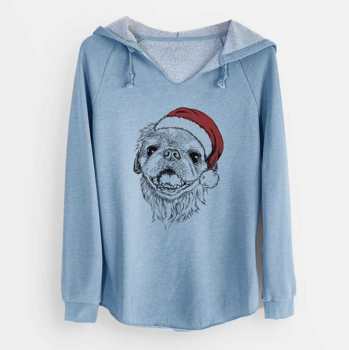 Santa Wally the Pekingese - Cali Wave Hooded Sweatshirt