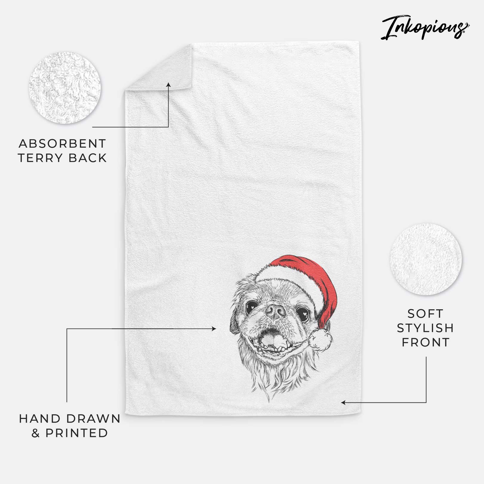 Wally the Pekingese Decorative Hand Towel