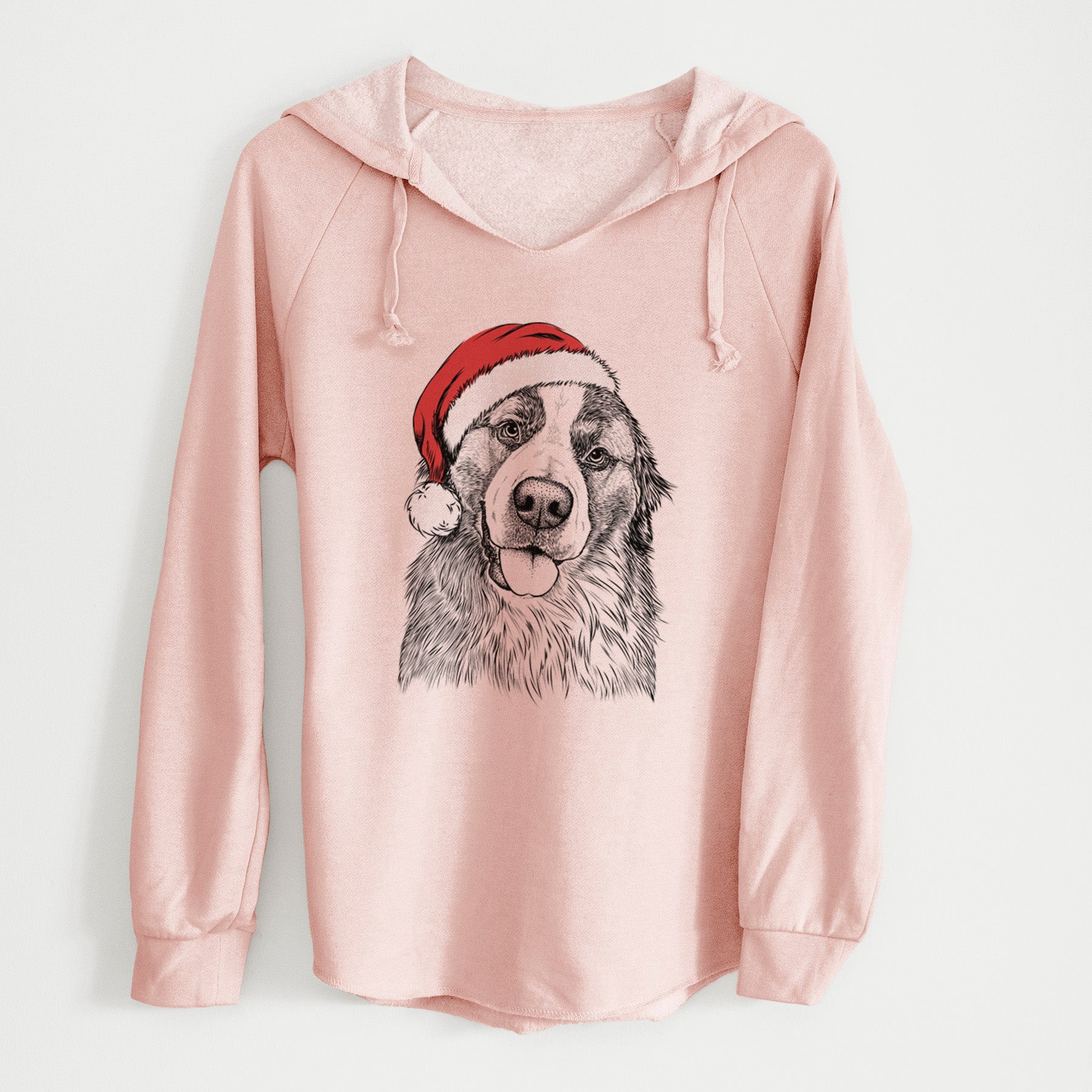 Santa Walter the Bernese Mountain Dog Mix - Cali Wave Hooded Sweatshirt