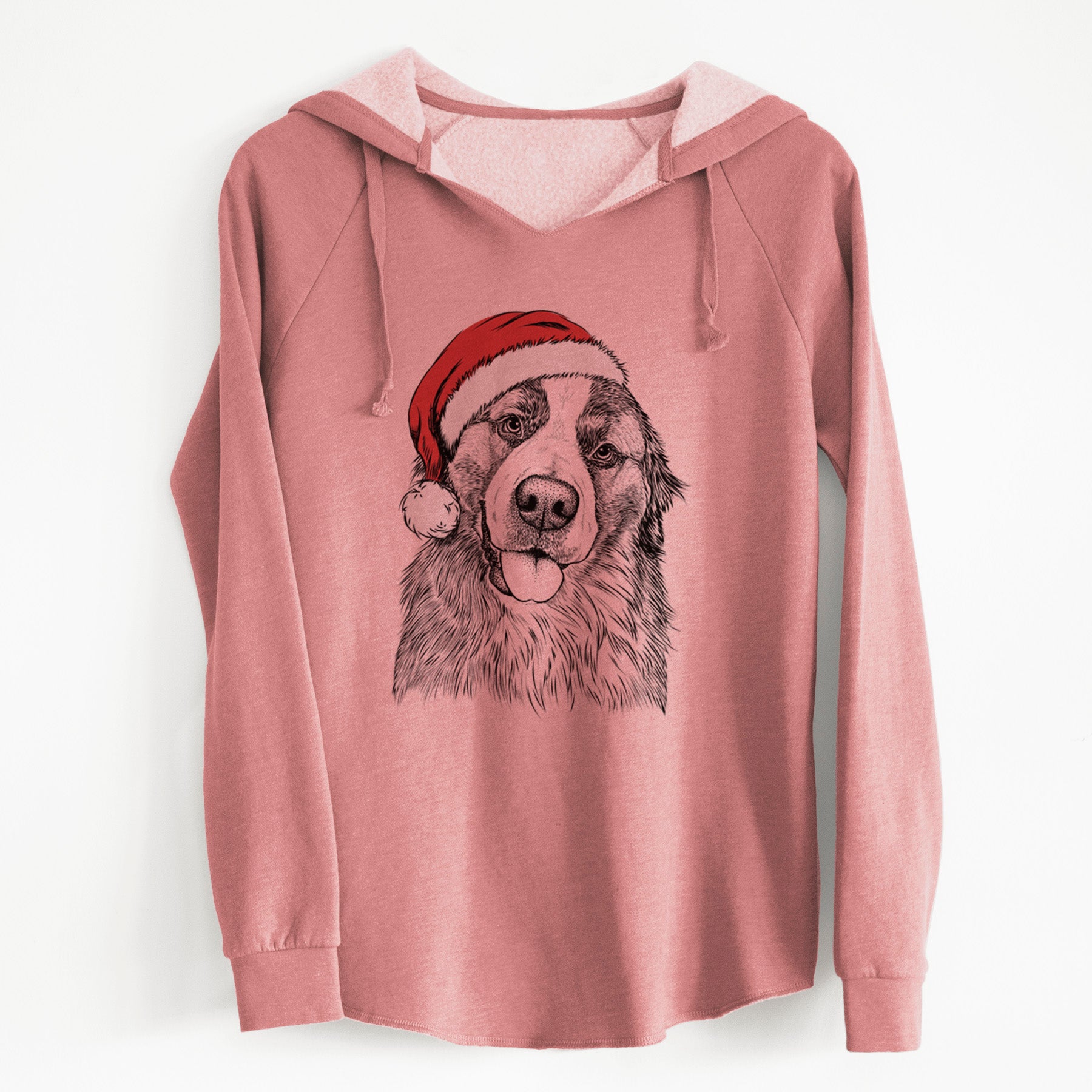 Santa Walter the Bernese Mountain Dog Mix - Cali Wave Hooded Sweatshirt