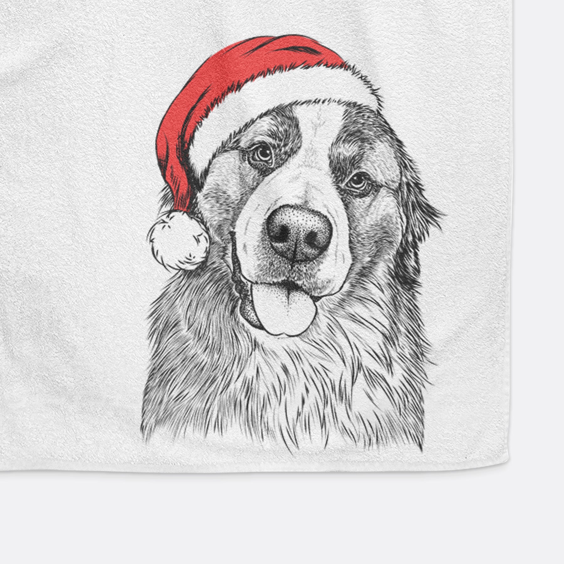 Walter the Bernese Mountain Dog Mix Decorative Hand Towel