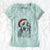 Santa Walter the Bernese Mountain Dog Mix - Women's Perfect V-neck Shirt