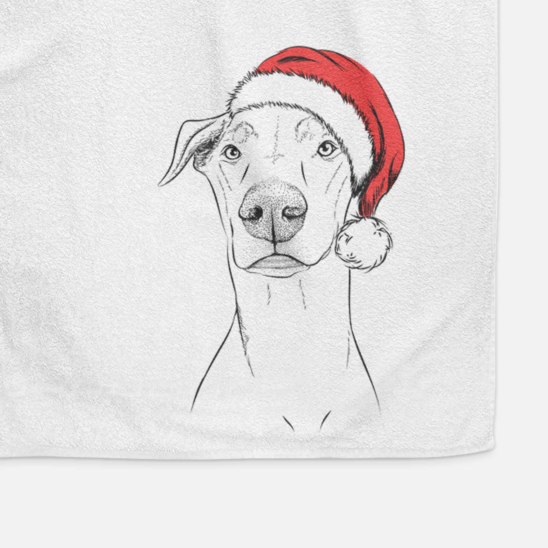 Walter the White Doberman Rescue Decorative Hand Towel