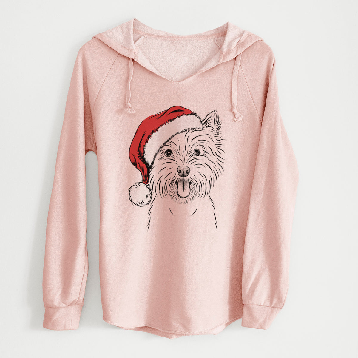 Santa Welma the West Highland Terrier - Cali Wave Hooded Sweatshirt