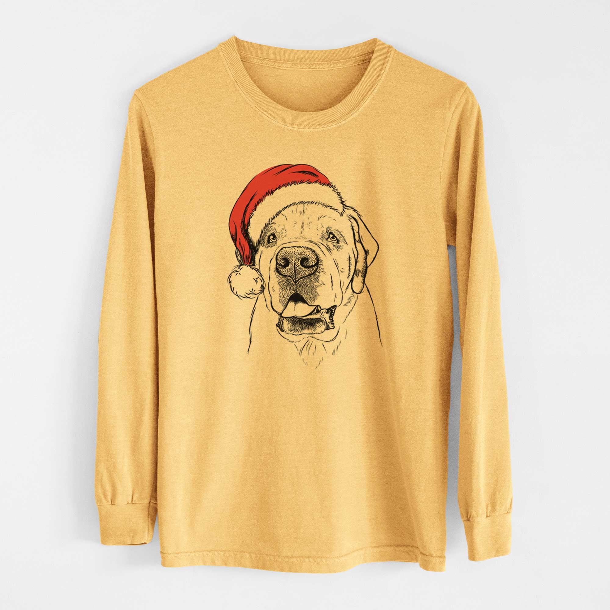 Santa Wendy the Saint Bernard - Heavyweight 100% Cotton Long Sleeve