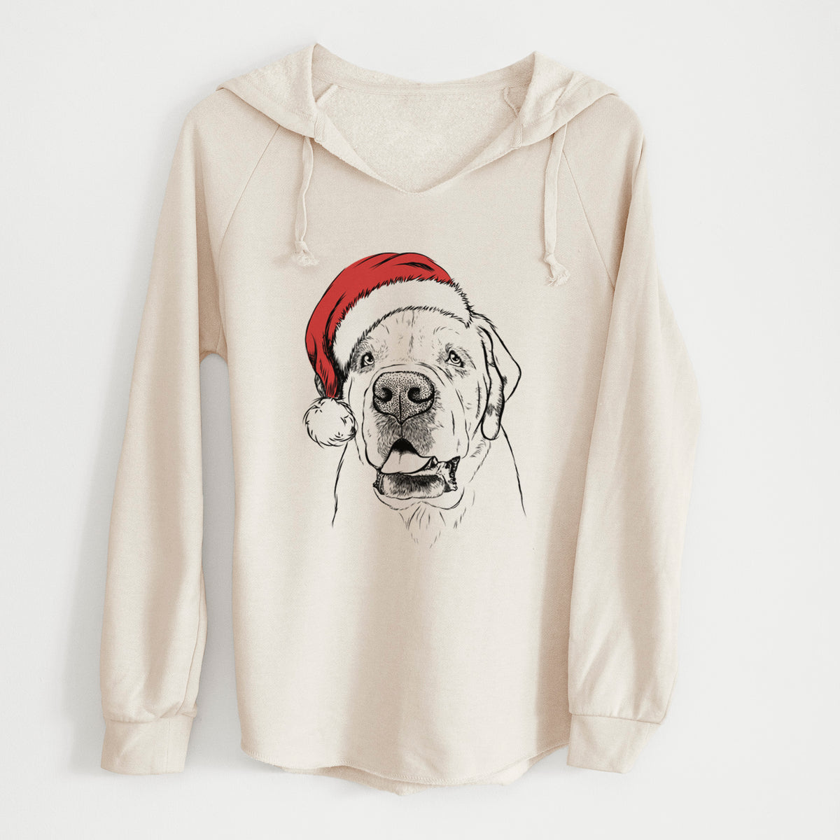 Santa Wendy the Saint Bernard - Cali Wave Hooded Sweatshirt