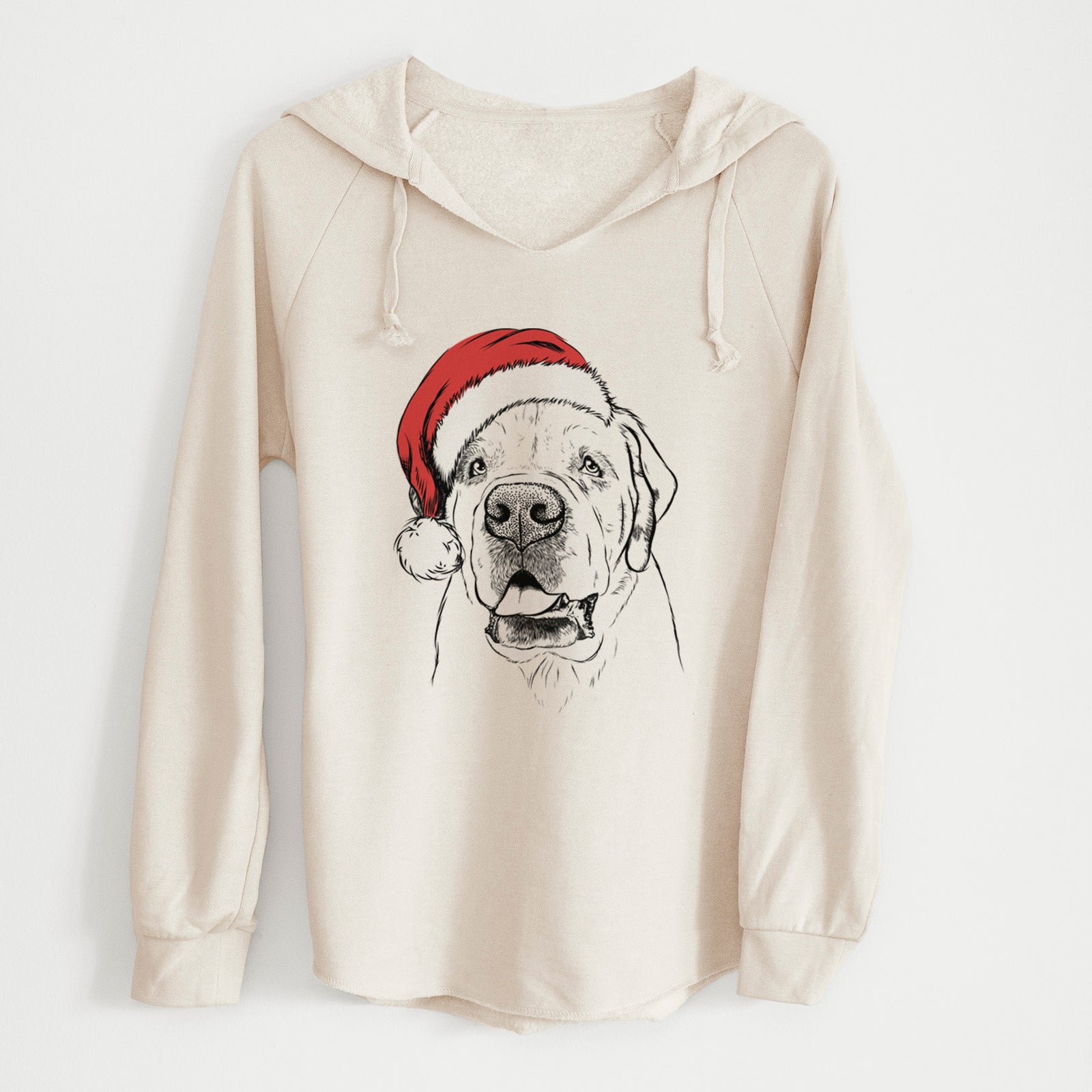 Santa Wendy the Saint Bernard - Cali Wave Hooded Sweatshirt