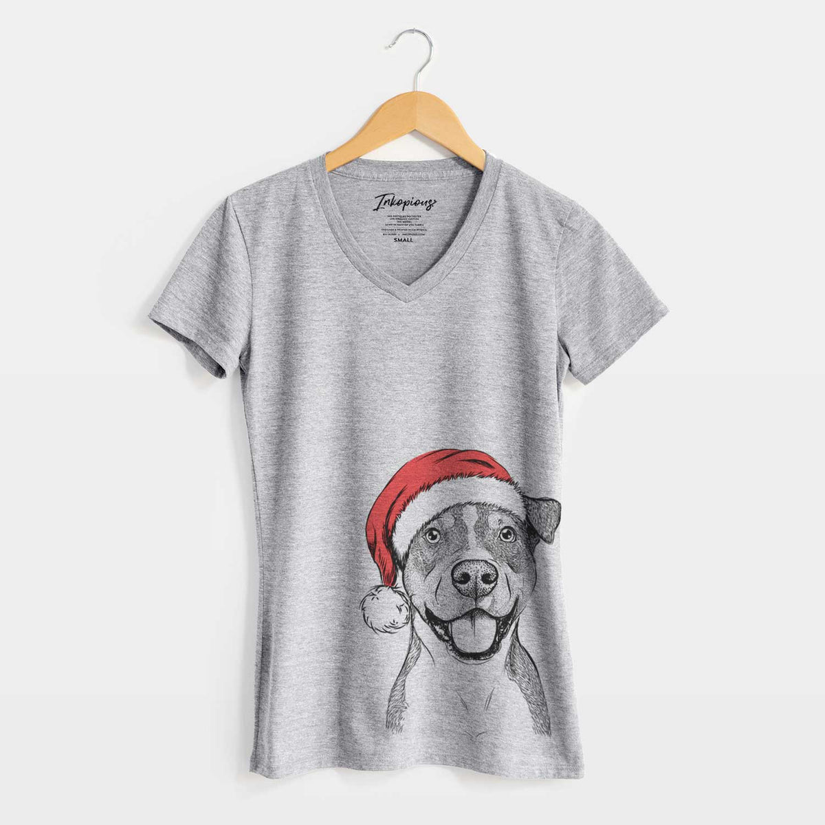 Santa Wendy the Mixed Breed - Women's V-neck Shirt