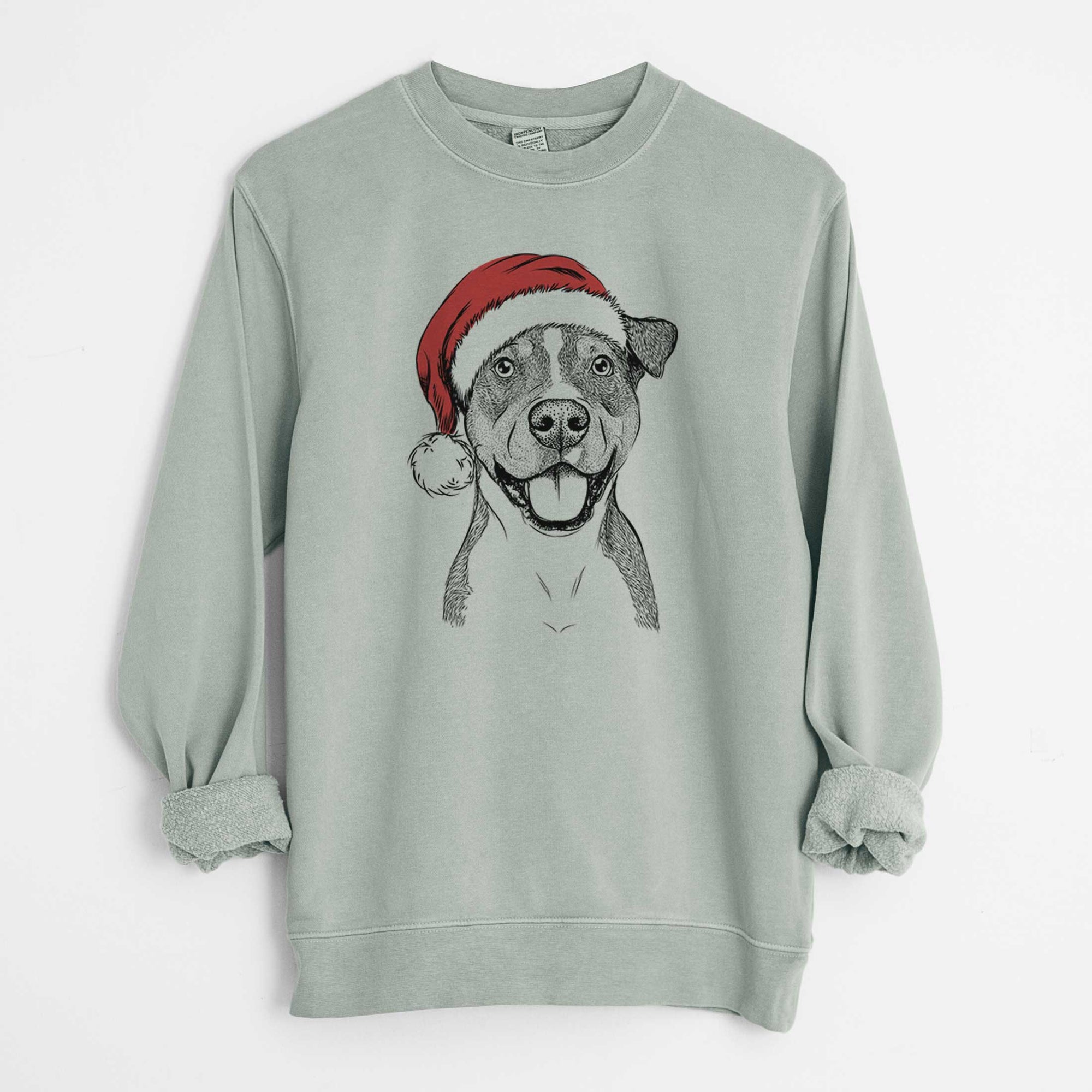 Santa Wendy the Mixed Breed - Unisex Pigment Dyed Crew Sweatshirt