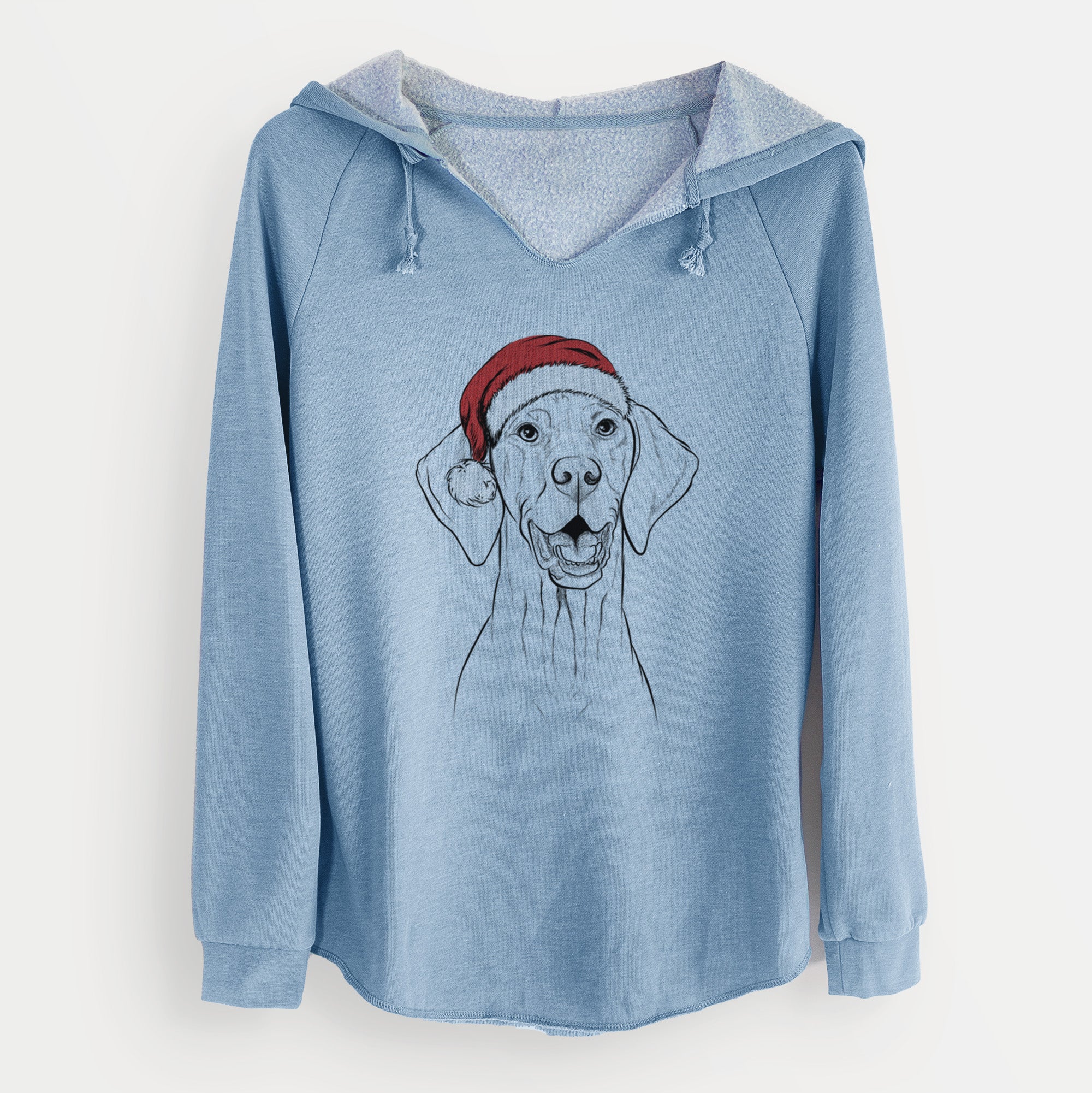 Santa Wesley the Vizsla - Cali Wave Hooded Sweatshirt