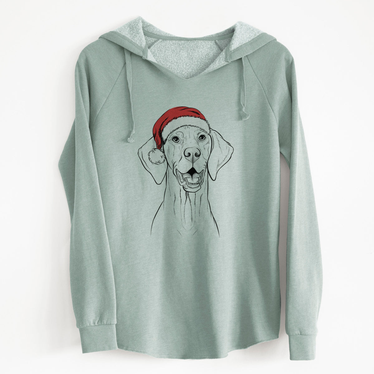Santa Wesley the Vizsla - Cali Wave Hooded Sweatshirt