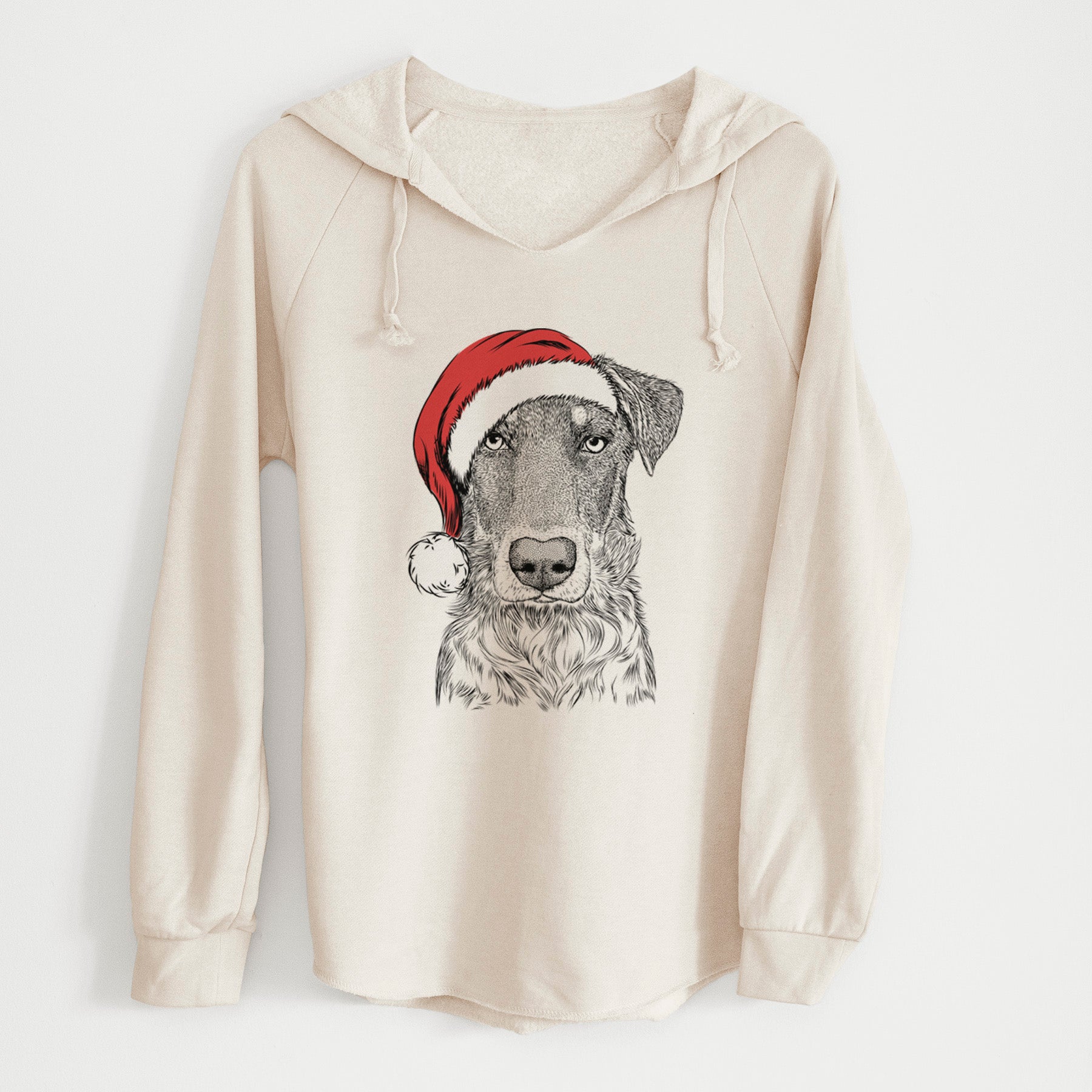 Santa Wesson the Beauceron - Cali Wave Hooded Sweatshirt