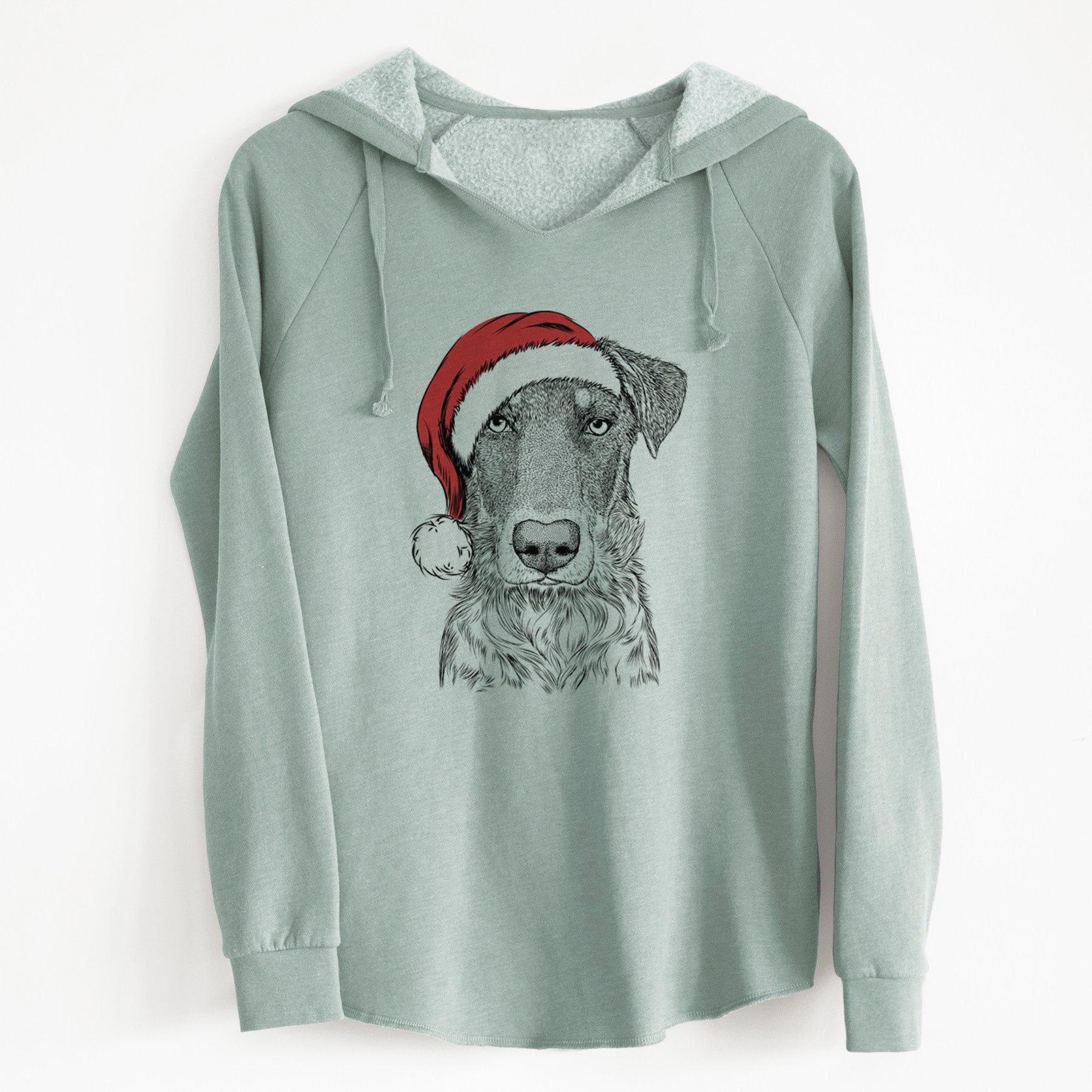 Santa Wesson the Beauceron - Cali Wave Hooded Sweatshirt