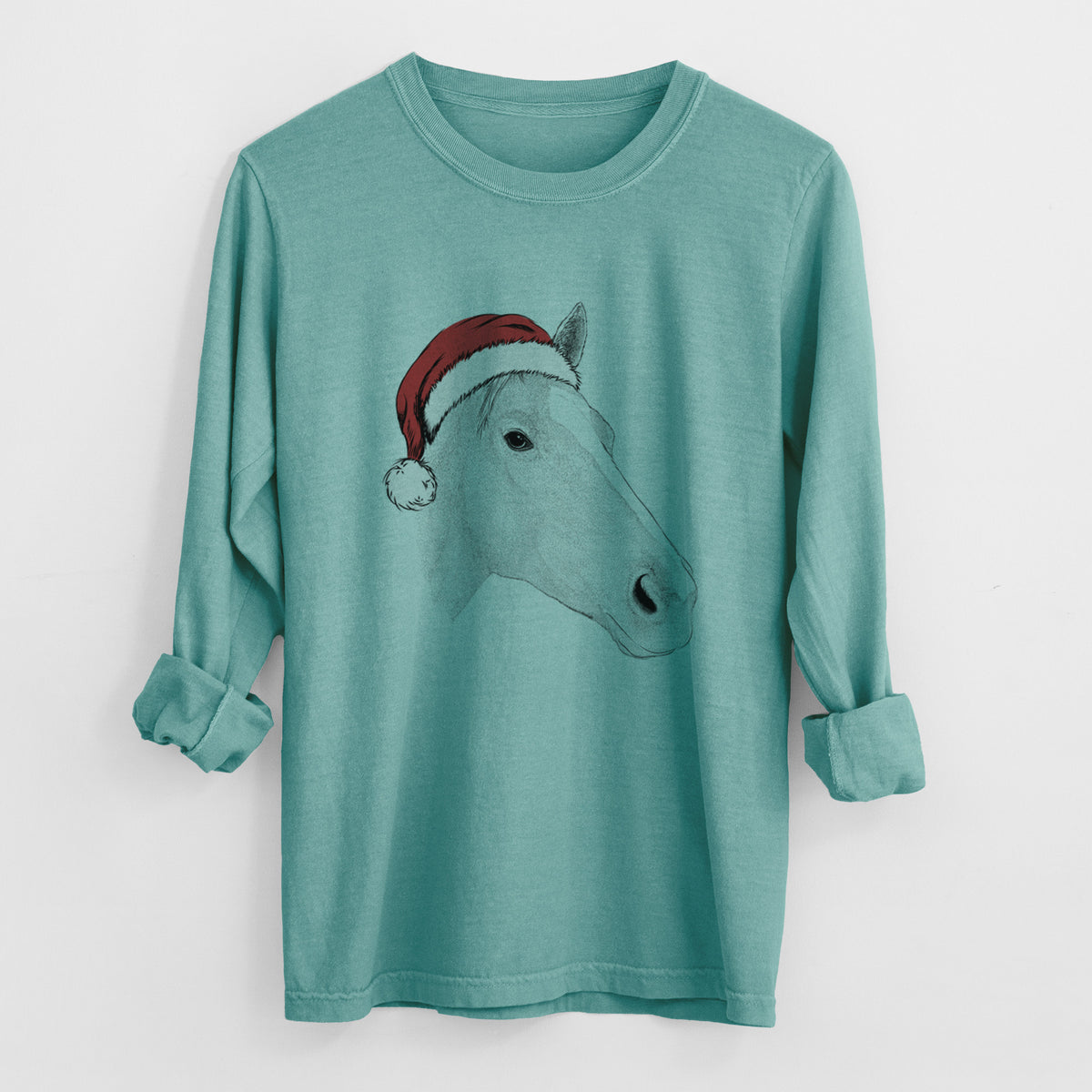 Santa Westley the Horse - Heavyweight 100% Cotton Long Sleeve