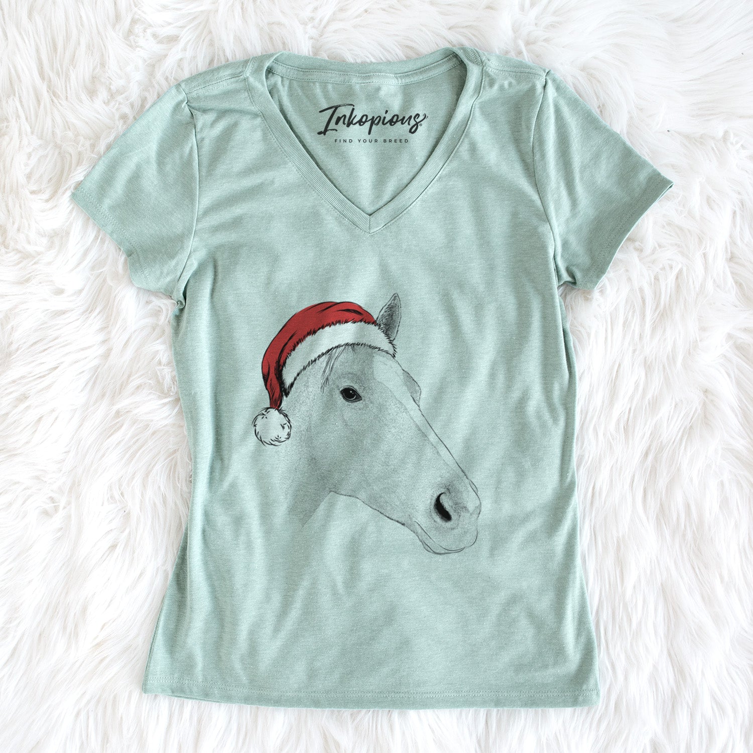 Santa Westley the Horse - Women's Perfect V-neck Shirt