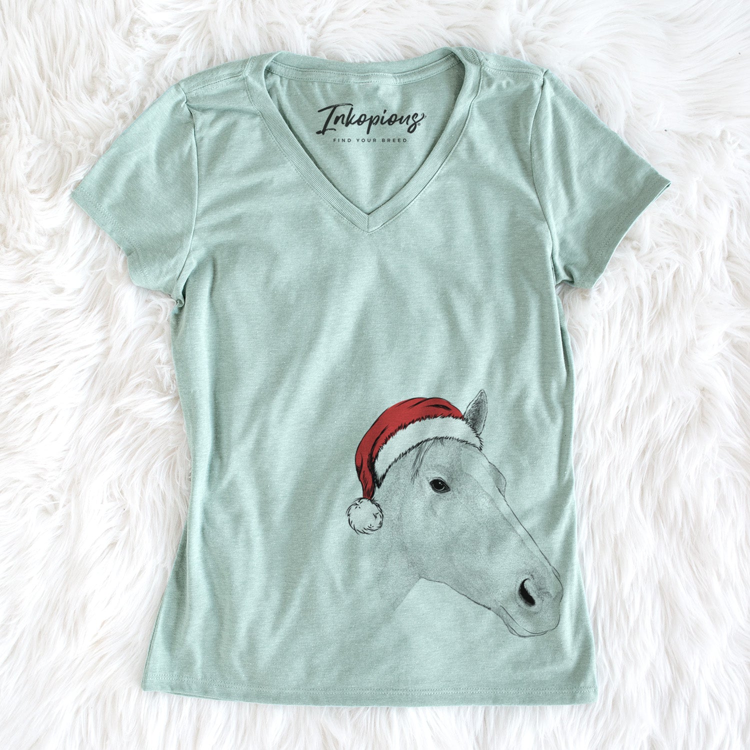 Santa Westley the Horse - Women's Perfect V-neck Shirt