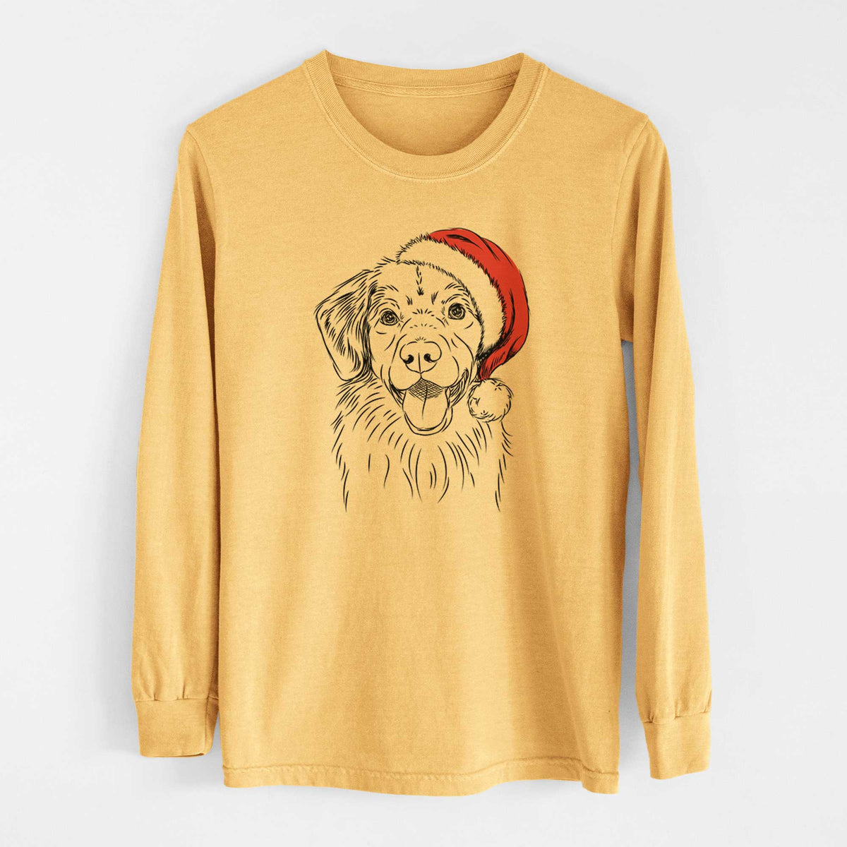 Santa Weston the Nova Scotia Duck Tolling Retriever - Heavyweight 100% Cotton Long Sleeve