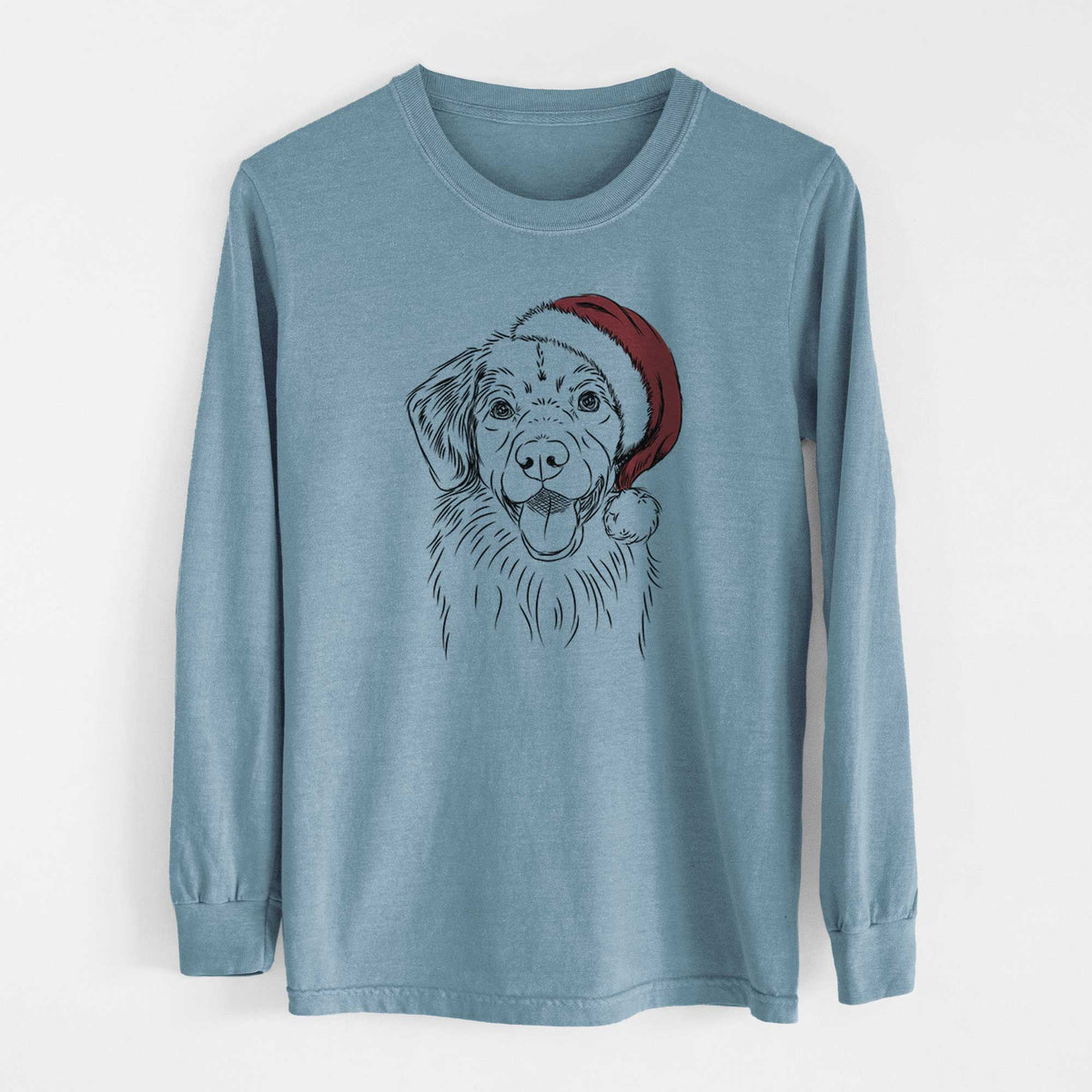 Santa Weston the Nova Scotia Duck Tolling Retriever - Heavyweight 100% Cotton Long Sleeve