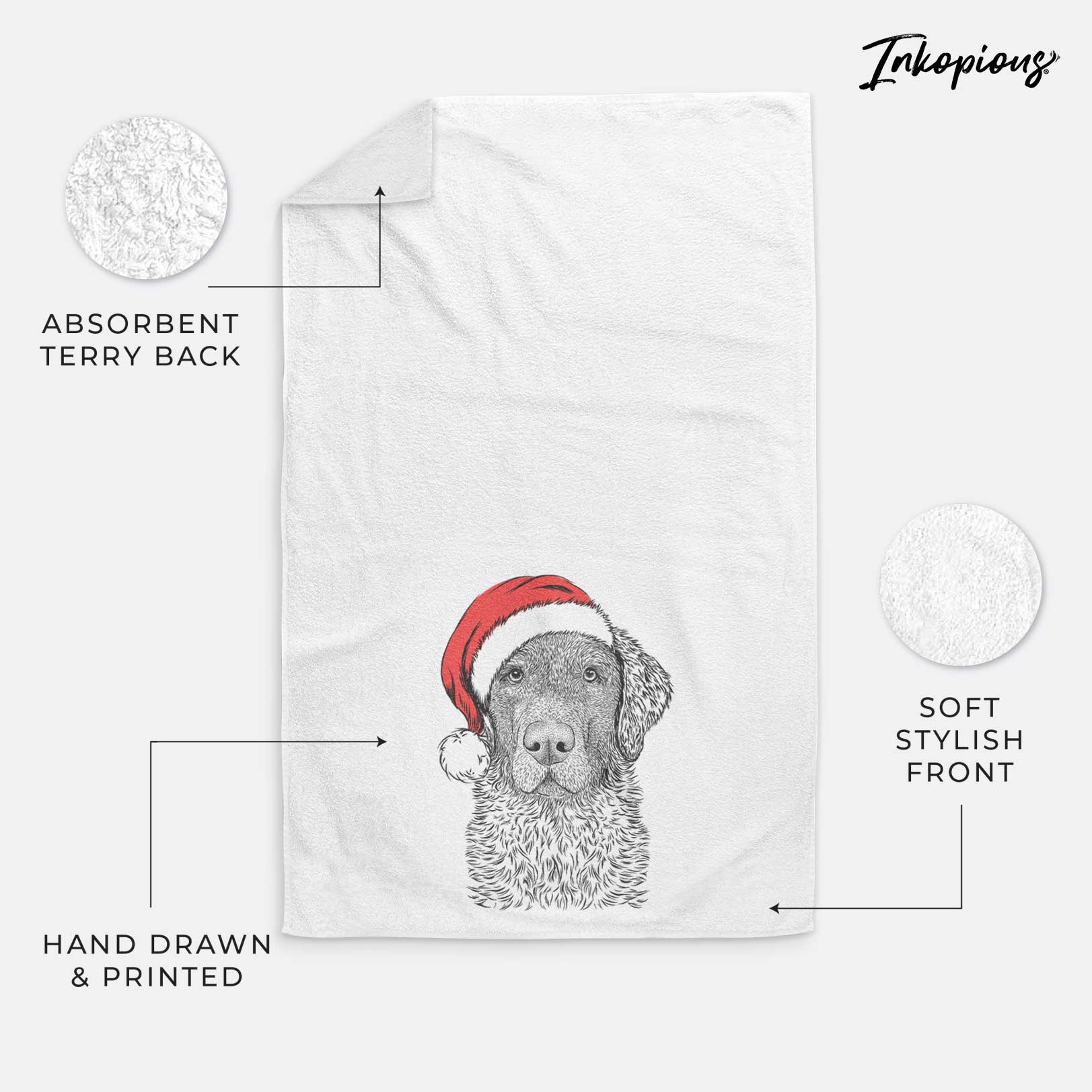 Whiskey the Chocolate Lab Decorative Hand Towel