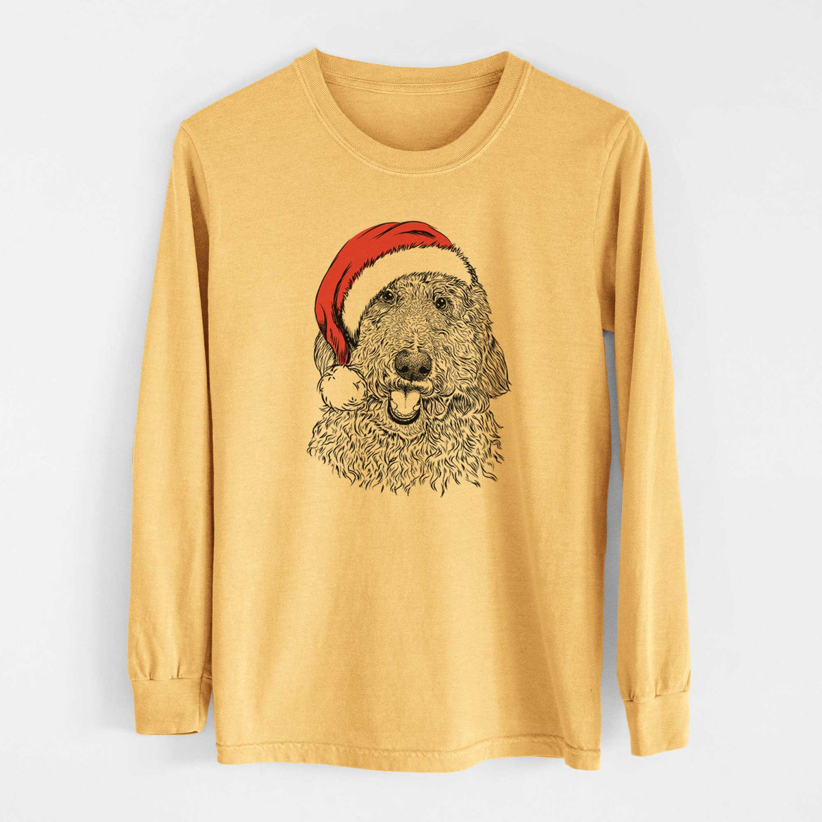 Santa Whisper the Goldendoodle - Heavyweight 100% Cotton Long Sleeve