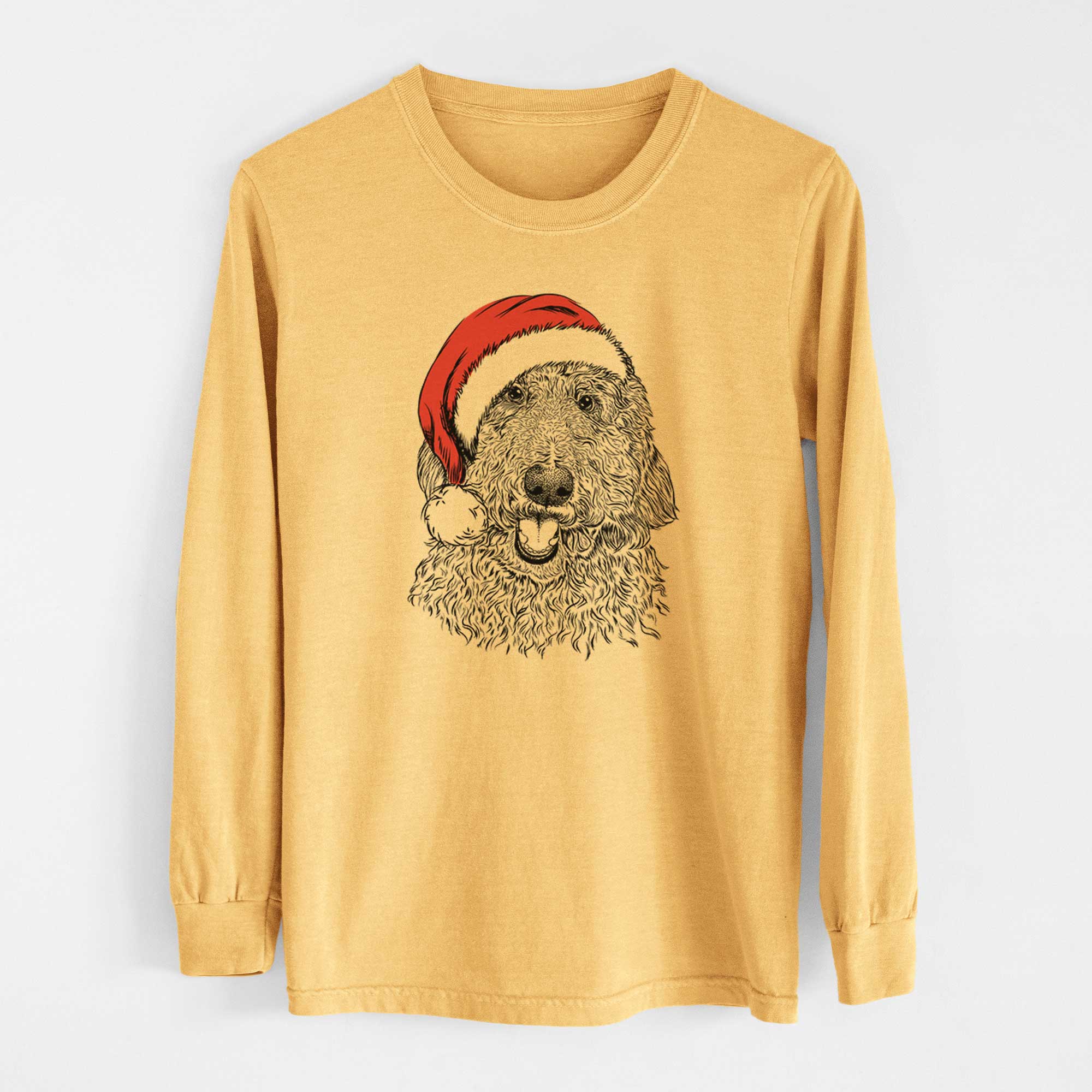 Santa Whisper the Goldendoodle - Heavyweight 100% Cotton Long Sleeve