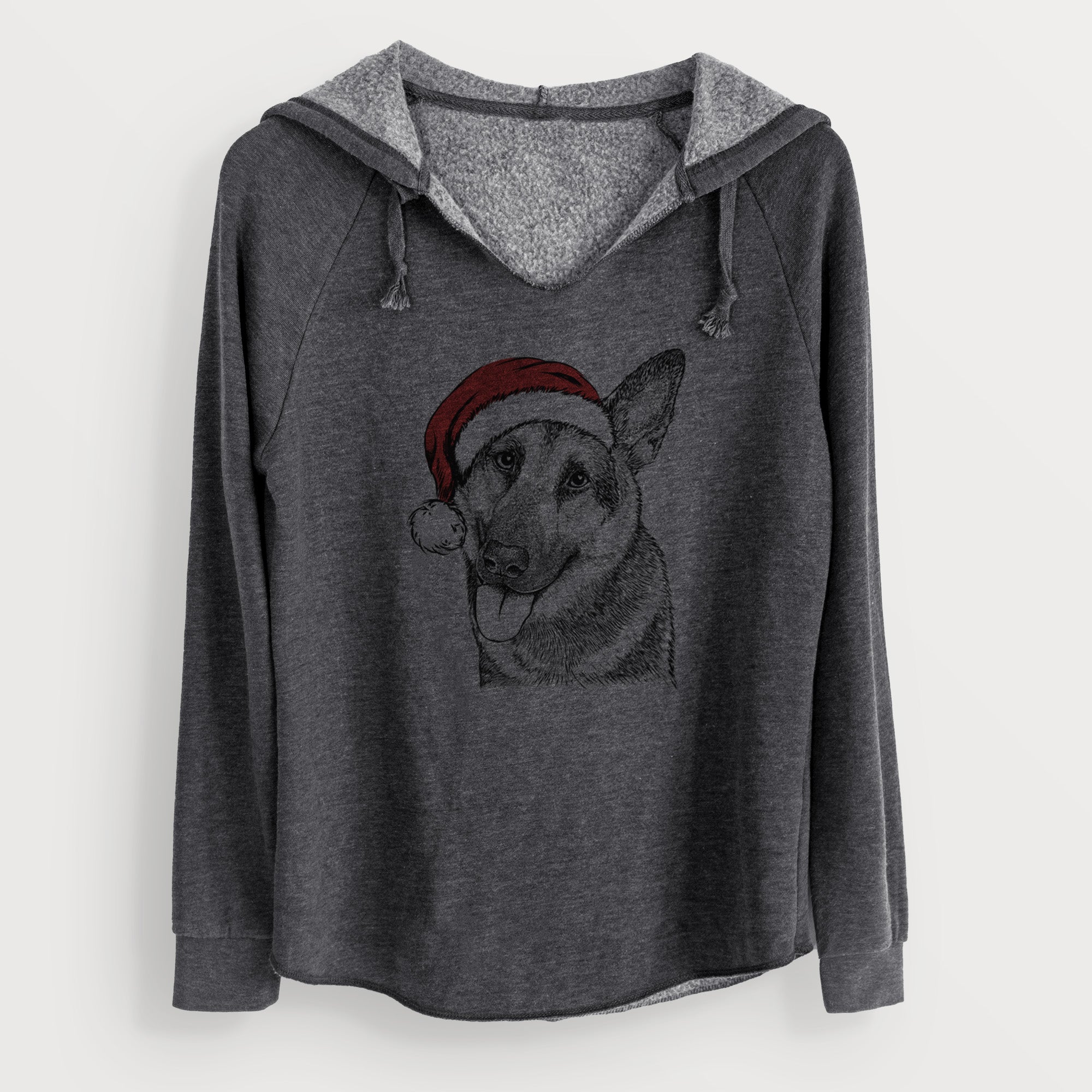 Santa Whitaker the German Shepherd - Cali Wave Hooded Sweatshirt