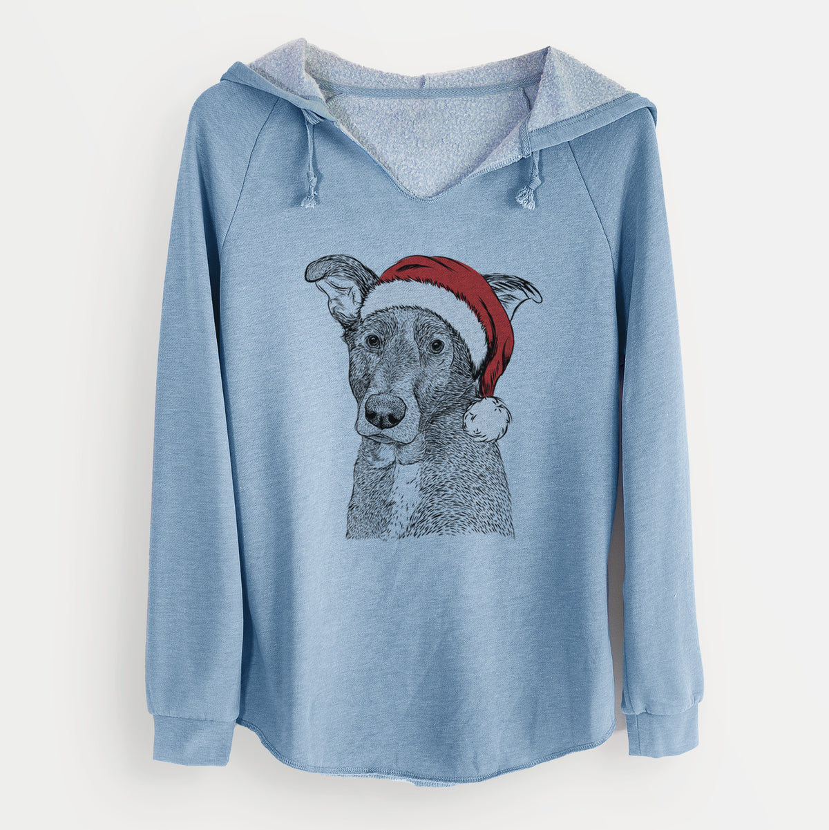Santa Wilbur the Shepherd Mix - Cali Wave Hooded Sweatshirt