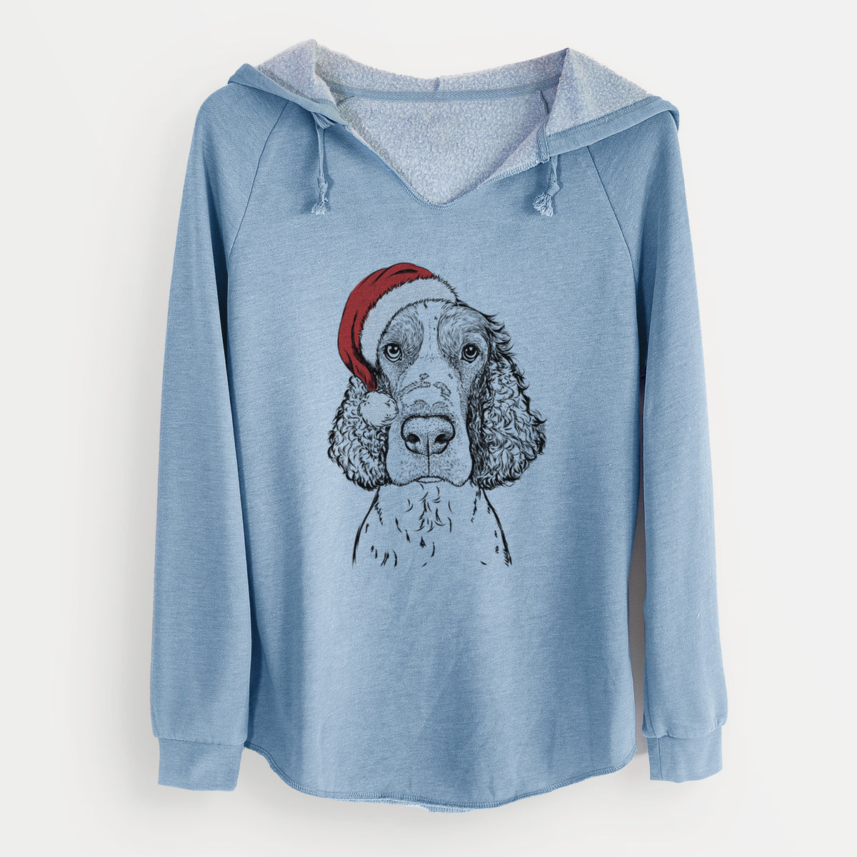 Santa Wilbur the English Springer Spaniel - Cali Wave Hooded Sweatshirt