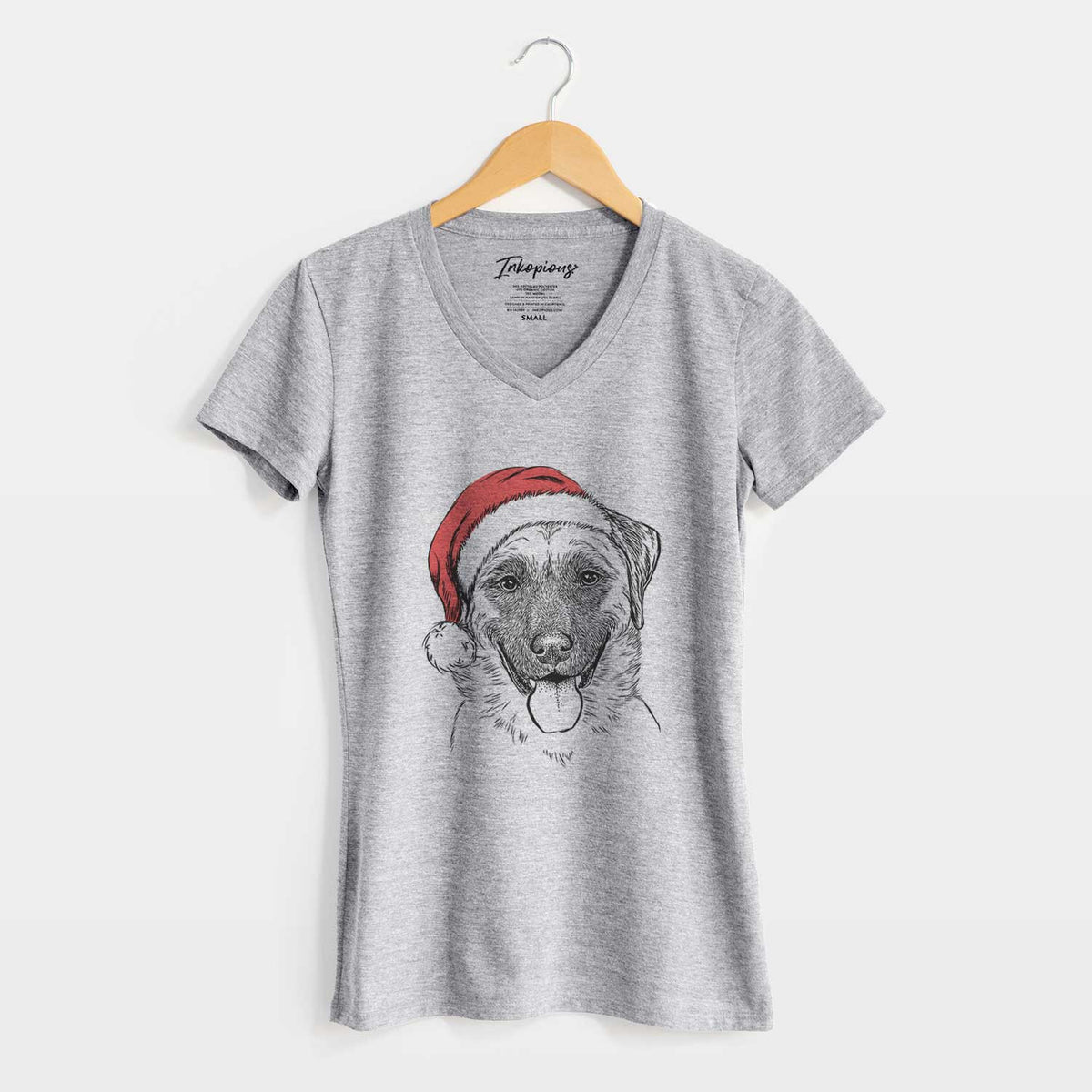 Santa Willow the Anatolian Shepherd - Women's V-neck Shirt