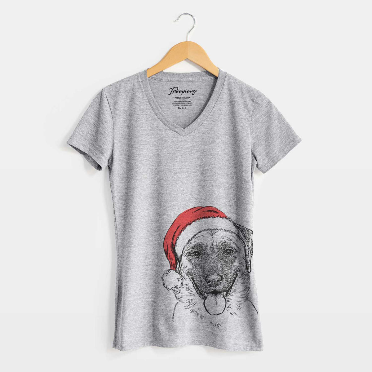 Santa Willow the Anatolian Shepherd - Women's V-neck Shirt