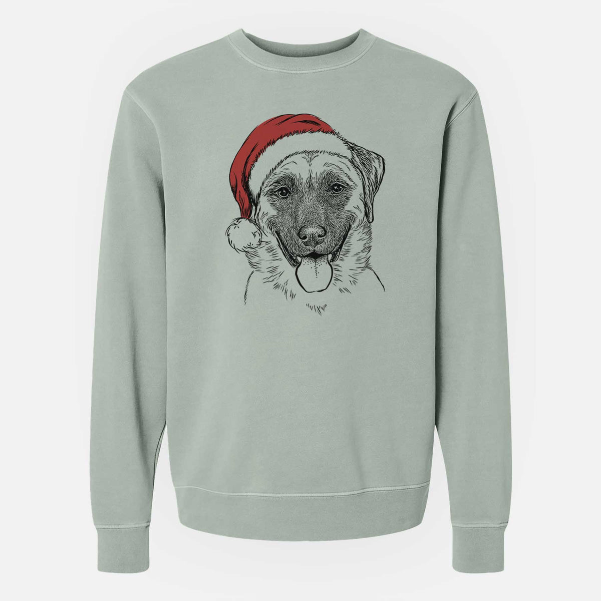 Santa Willow the Anatolian Shepherd - Unisex Pigment Dyed Crew Sweatshirt
