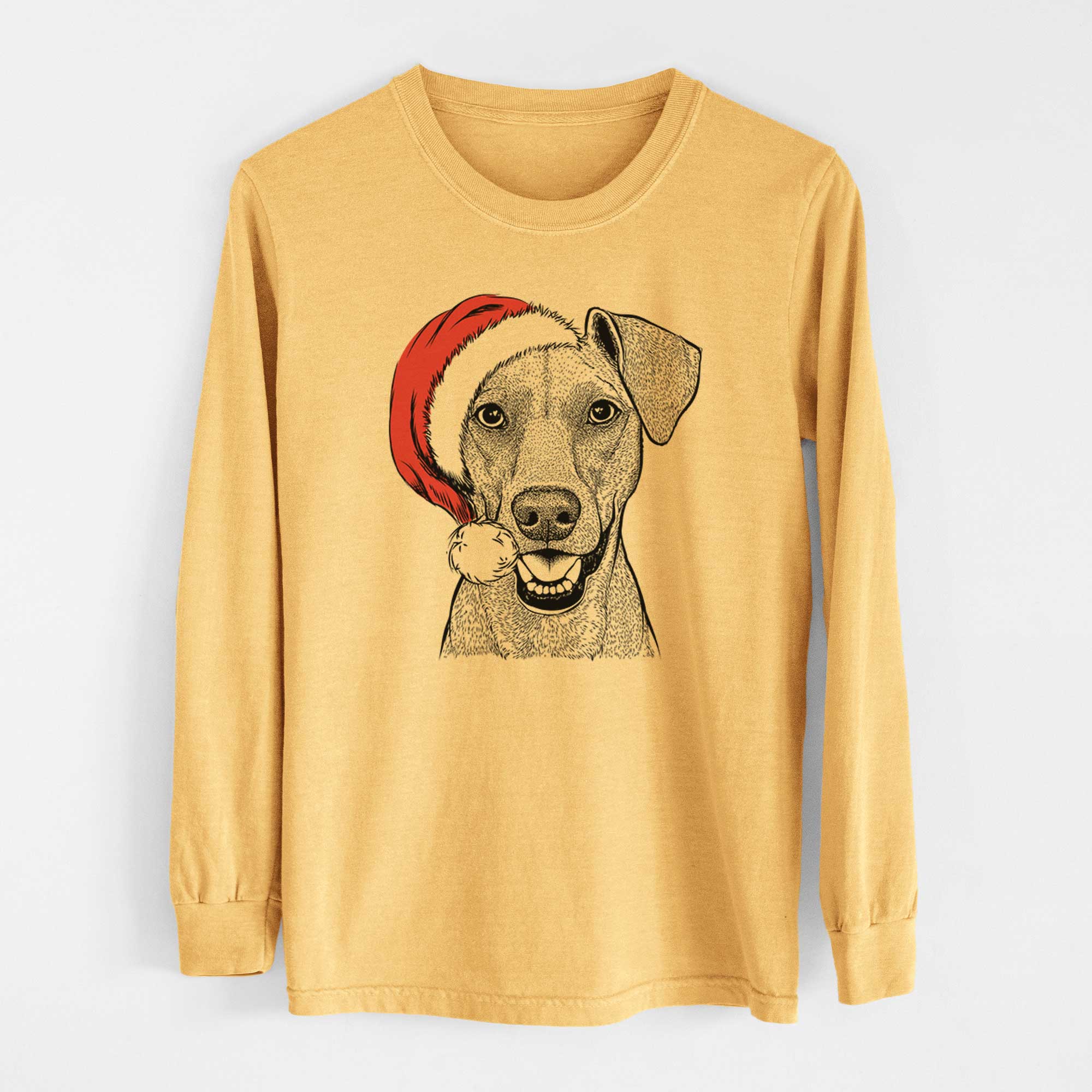 Santa Willow the German Pinscher - Heavyweight 100% Cotton Long Sleeve