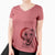 Santa Willow the German Pinscher - Women's V-neck Shirt