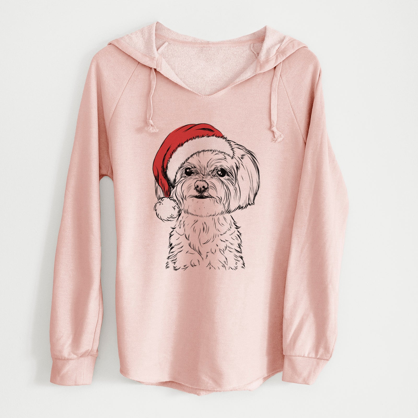 Santa Willow the Maltese - Cali Wave Hooded Sweatshirt