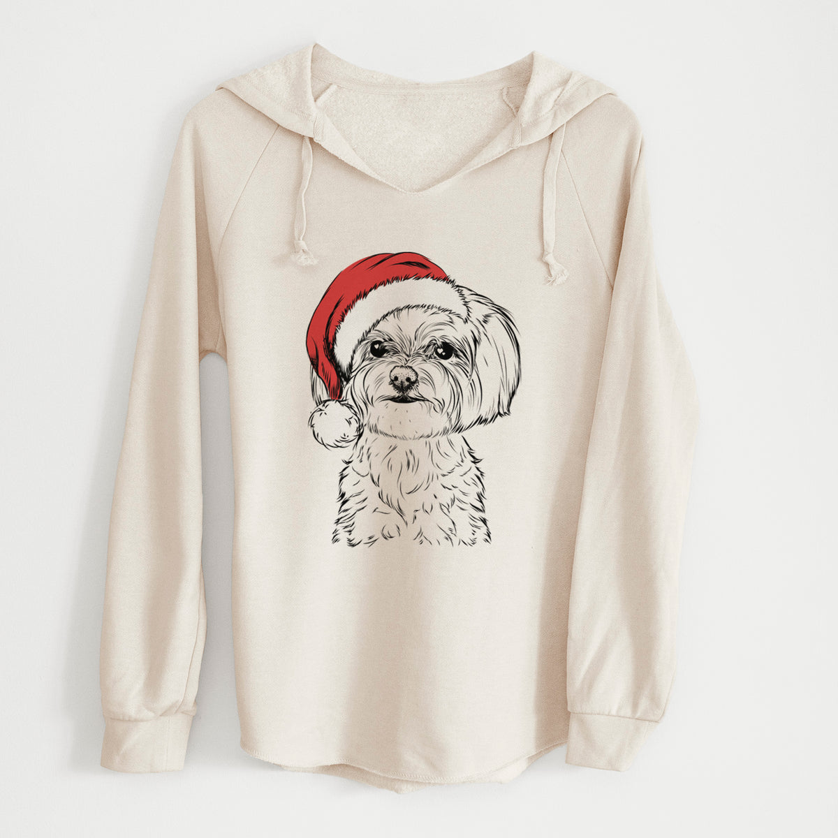 Santa Willow the Maltese - Cali Wave Hooded Sweatshirt