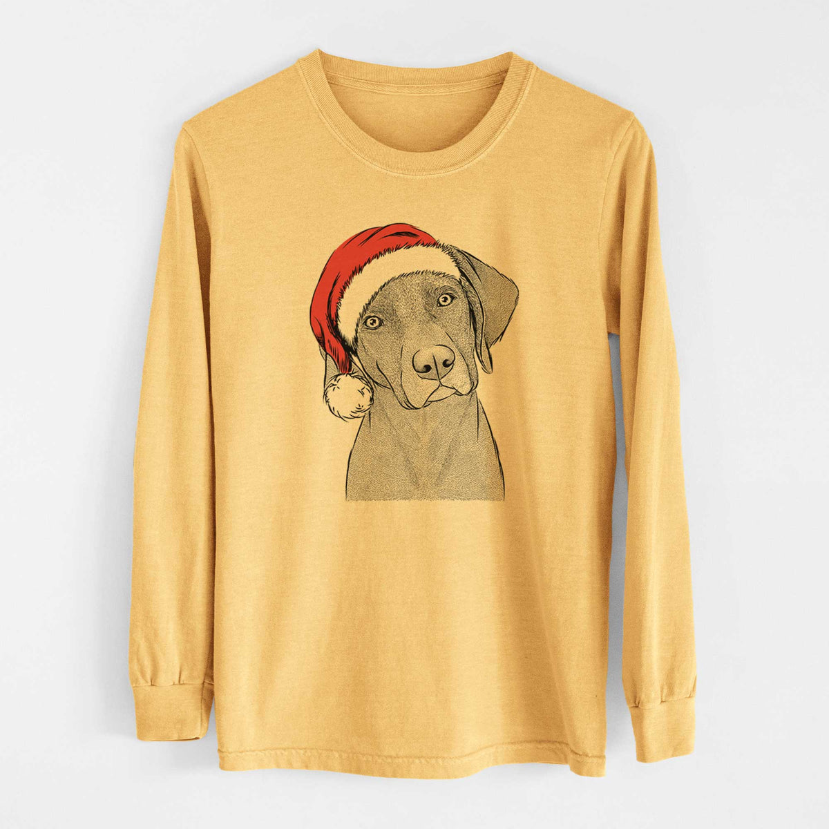 Santa Willow the Weizsla - Heavyweight 100% Cotton Long Sleeve