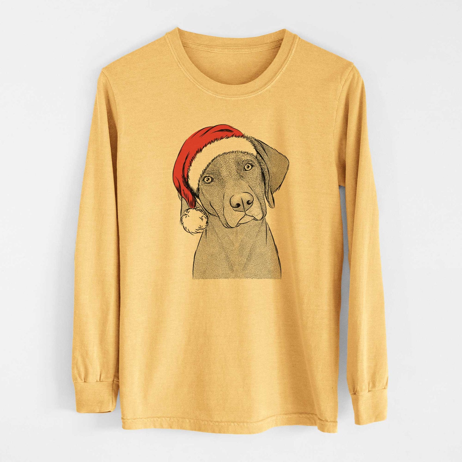 Santa Willow the Weizsla - Heavyweight 100% Cotton Long Sleeve