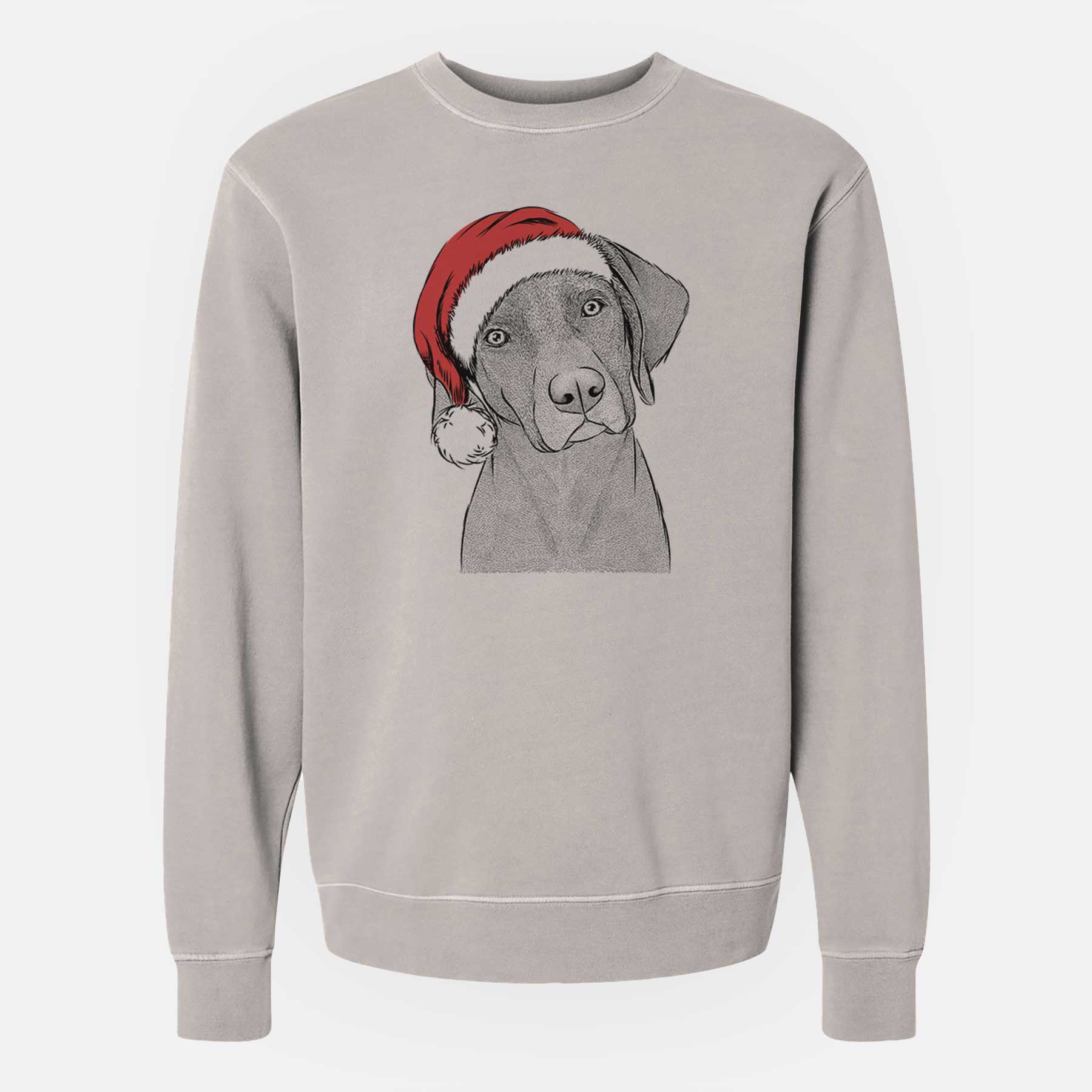 Santa Willow the Weizsla - Unisex Pigment Dyed Crew Sweatshirt