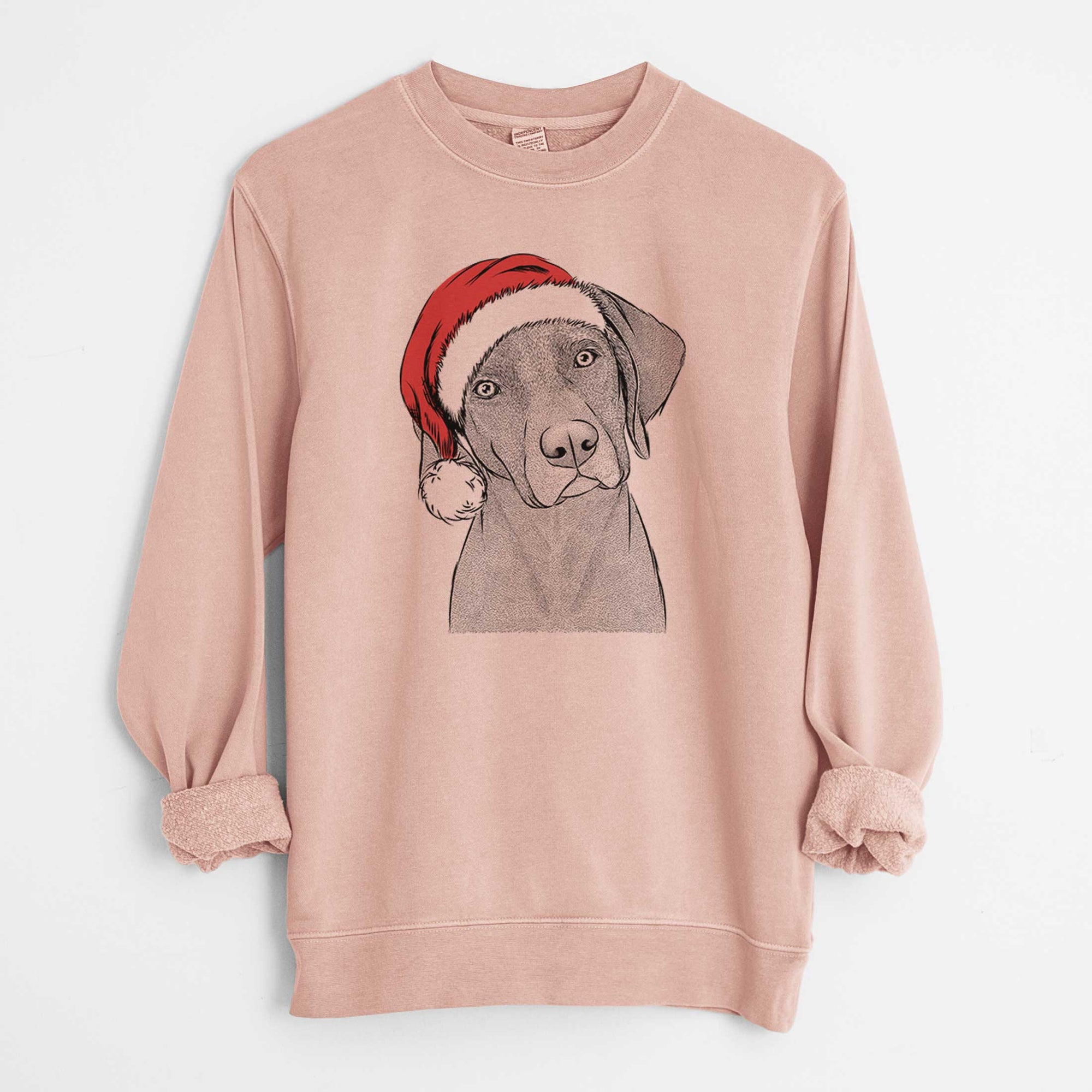 Santa Willow the Weizsla - Unisex Pigment Dyed Crew Sweatshirt