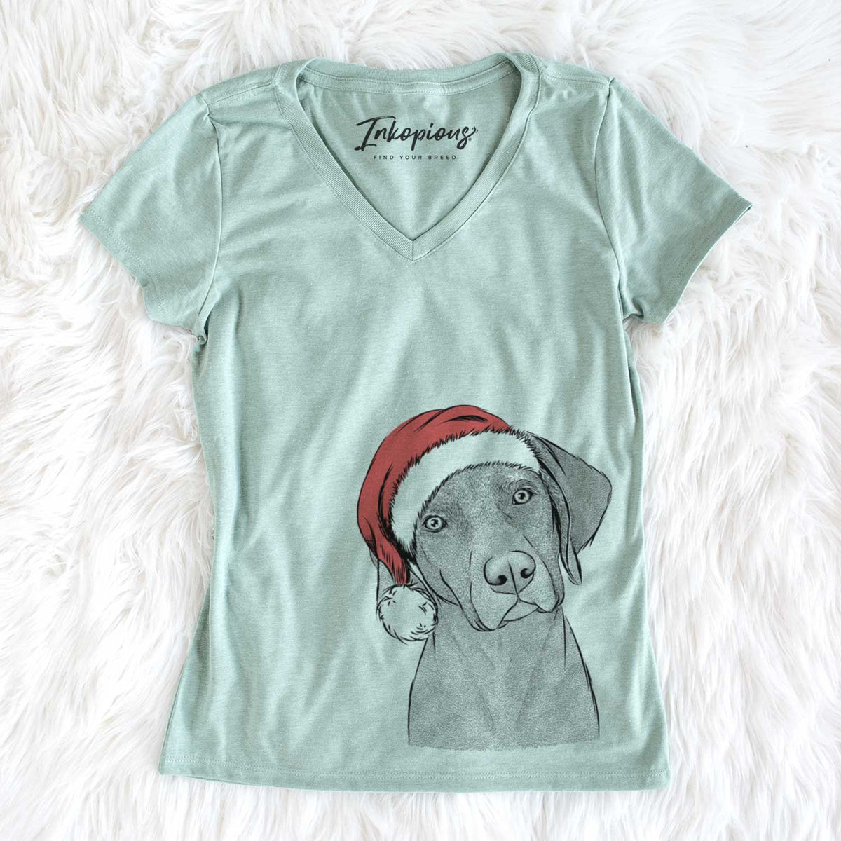 Santa Willow the Weizsla - Women&#39;s V-neck Shirt