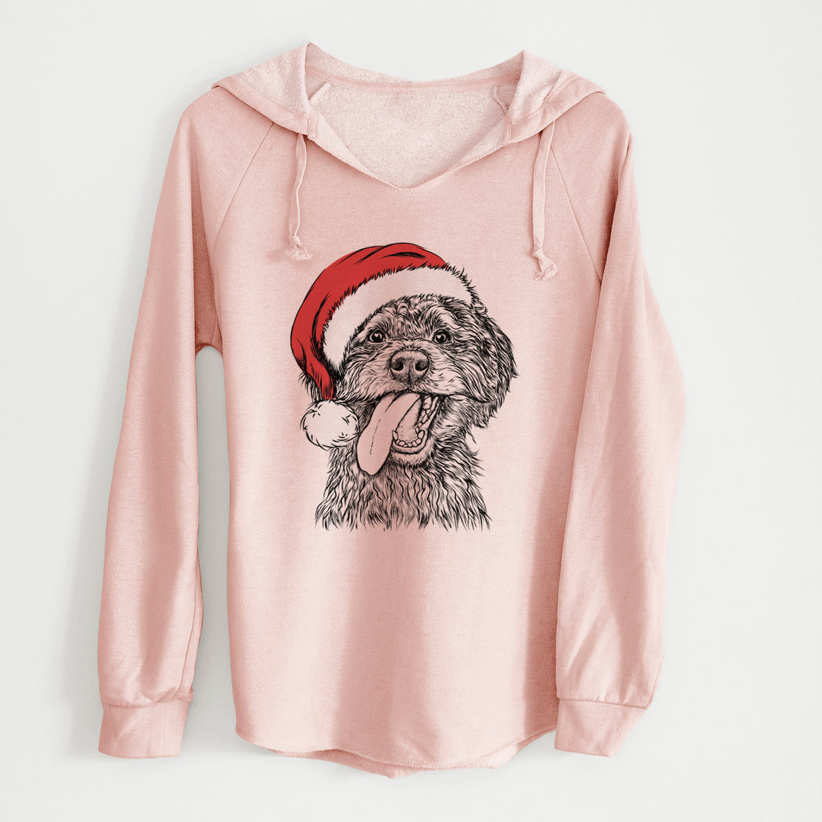 Santa Winnie the Mini Aussiedoodle - Cali Wave Hooded Sweatshirt