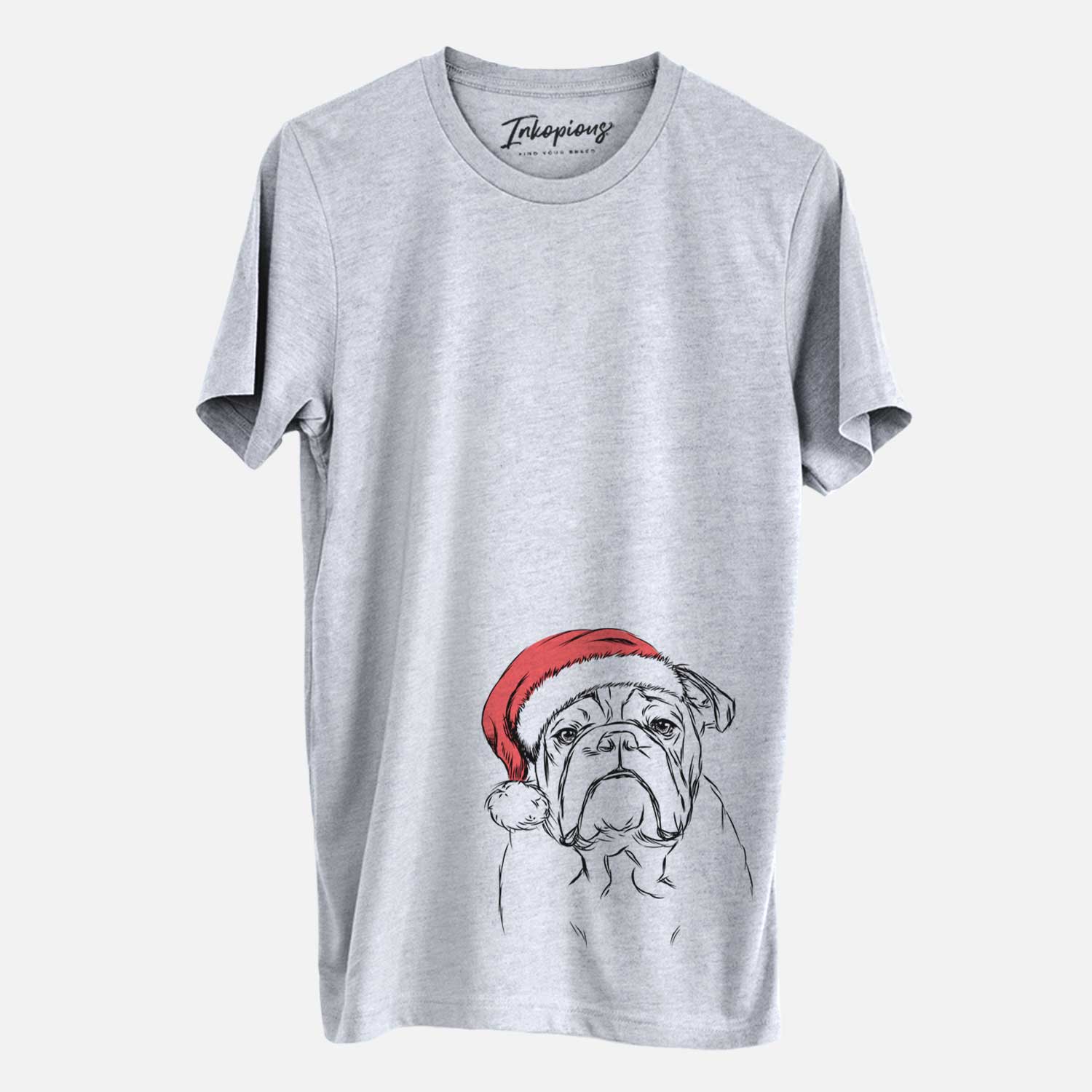 Santa Winston the English Bulldog - Unisex Crewneck