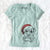 Santa Wrigley the Schnauzer - Women's V-neck Shirt