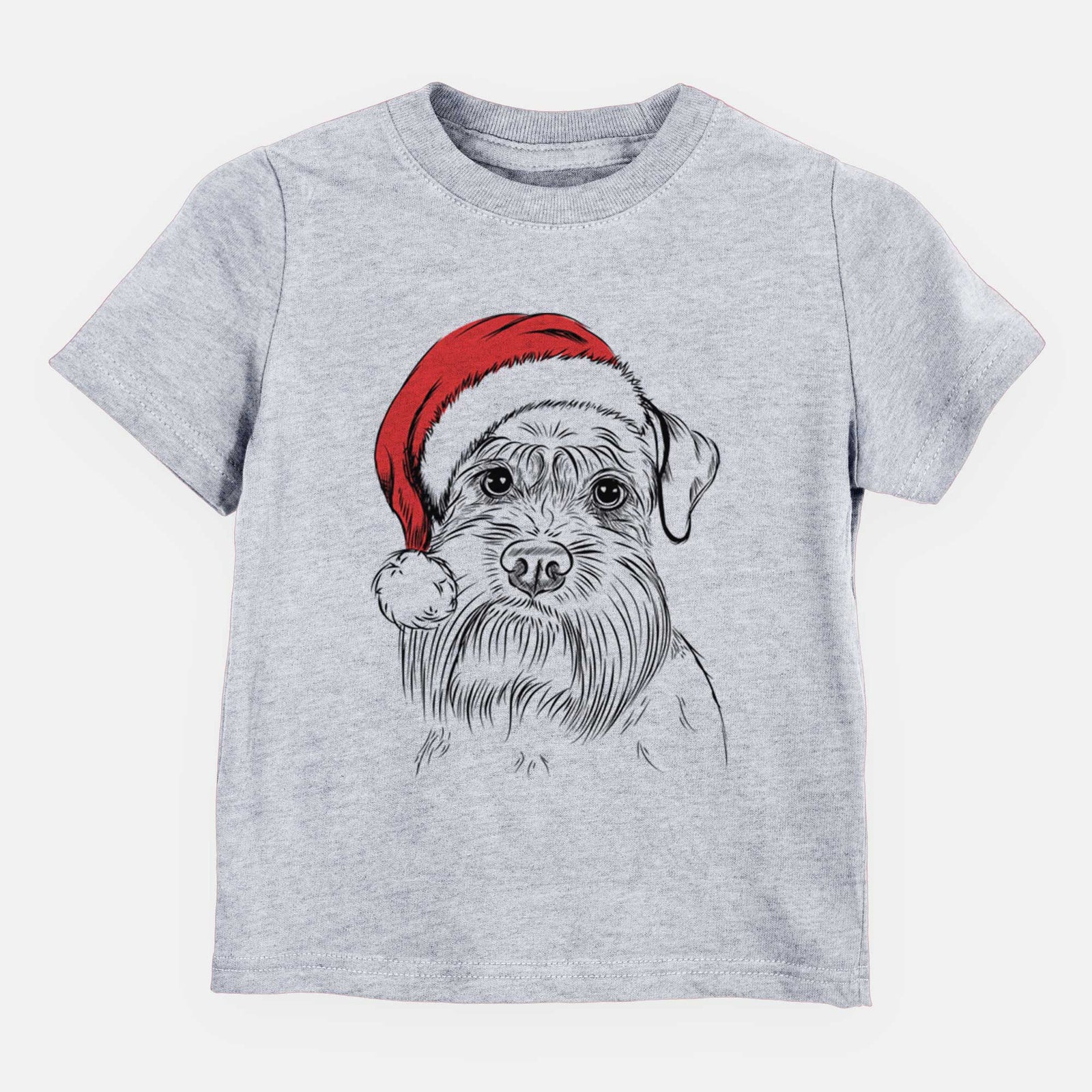 Santa Wrigley the Schnauzer - Kids/Youth/Toddler Shirt