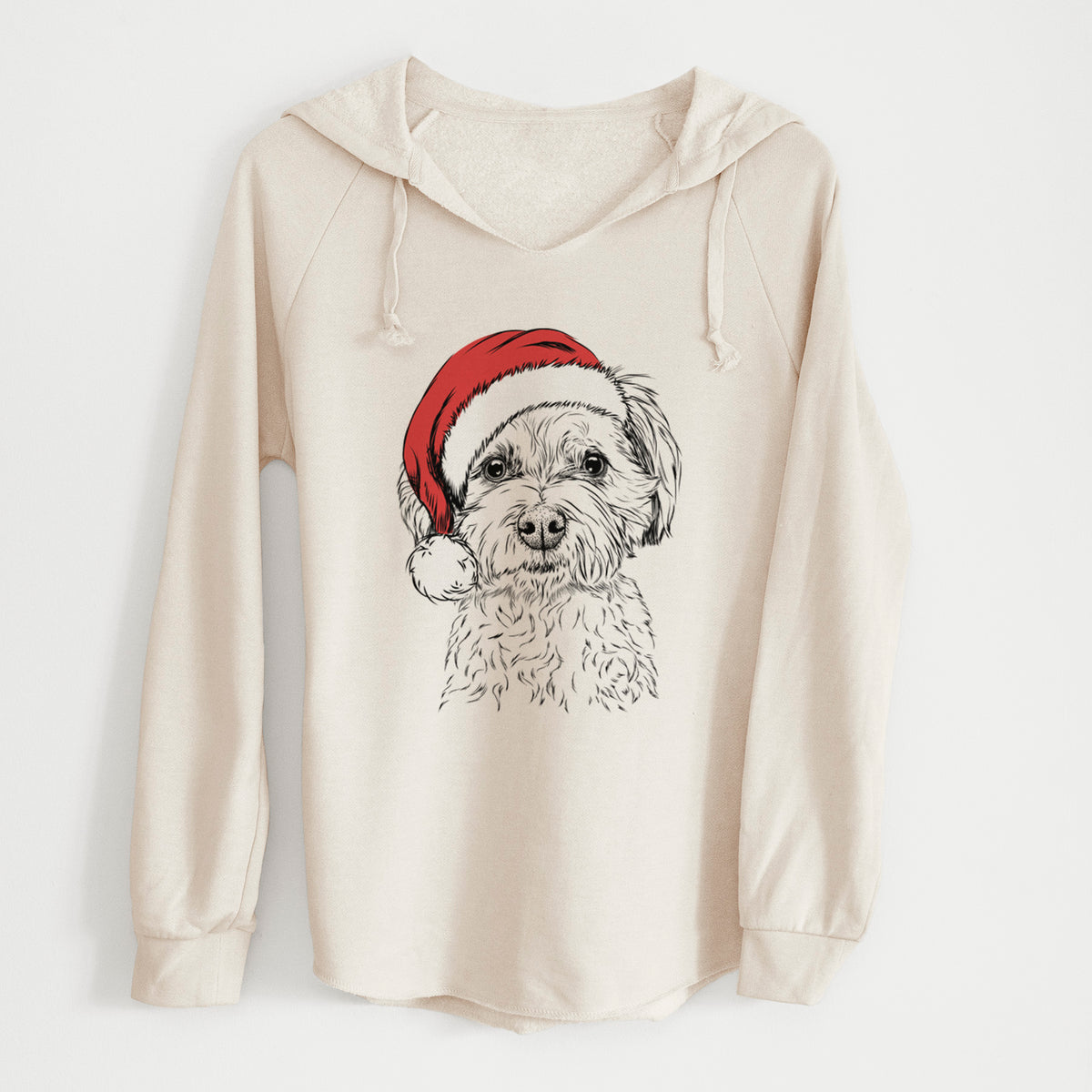 Santa Wyatt the Coton de Tulear - Cali Wave Hooded Sweatshirt
