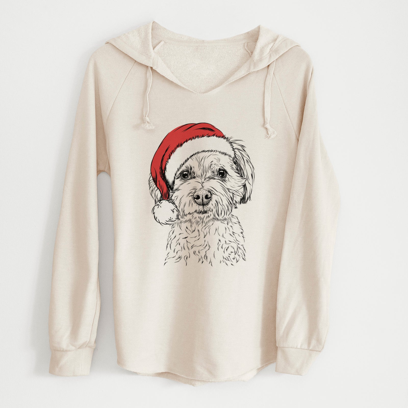 Santa Wyatt the Coton de Tulear - Cali Wave Hooded Sweatshirt